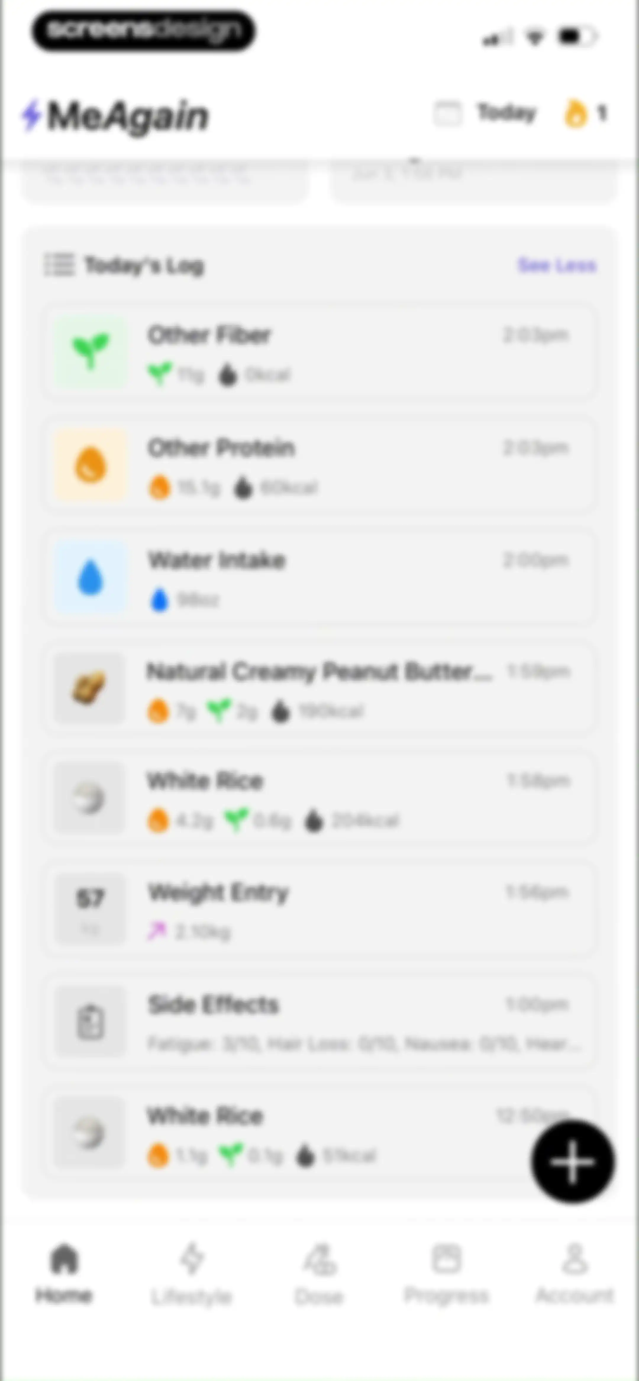 MeAgain: GLP-1 Tracker App screen 109