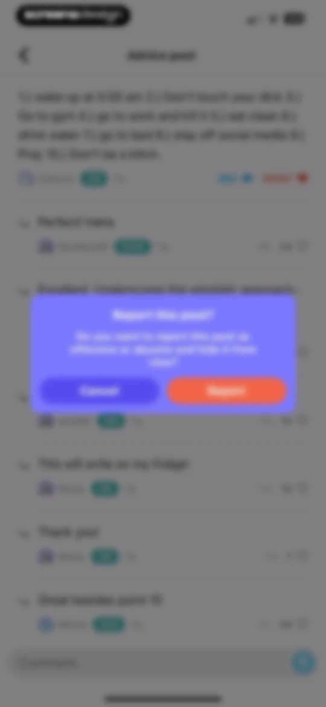 Brainbuddy: Quit PMO screen 201