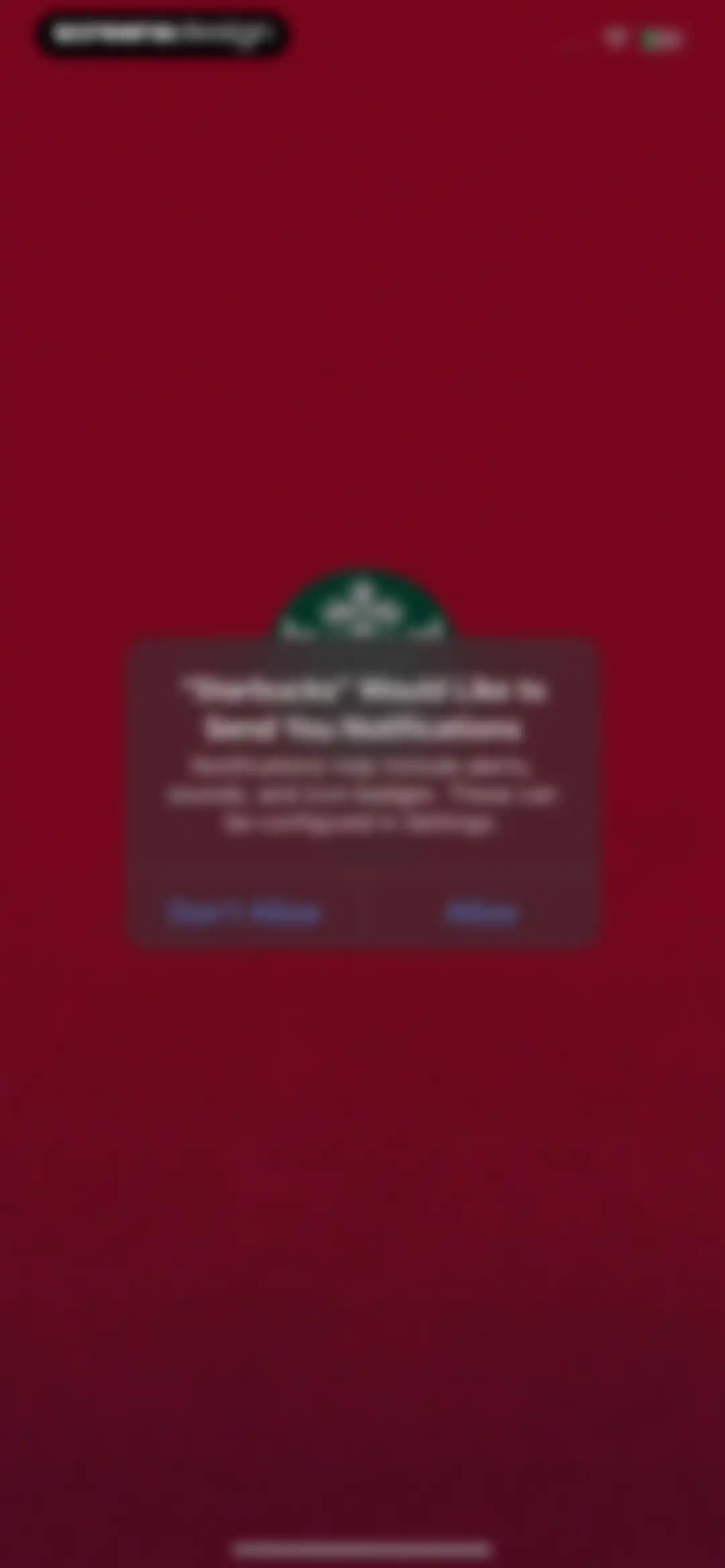 Starbucks screen 2