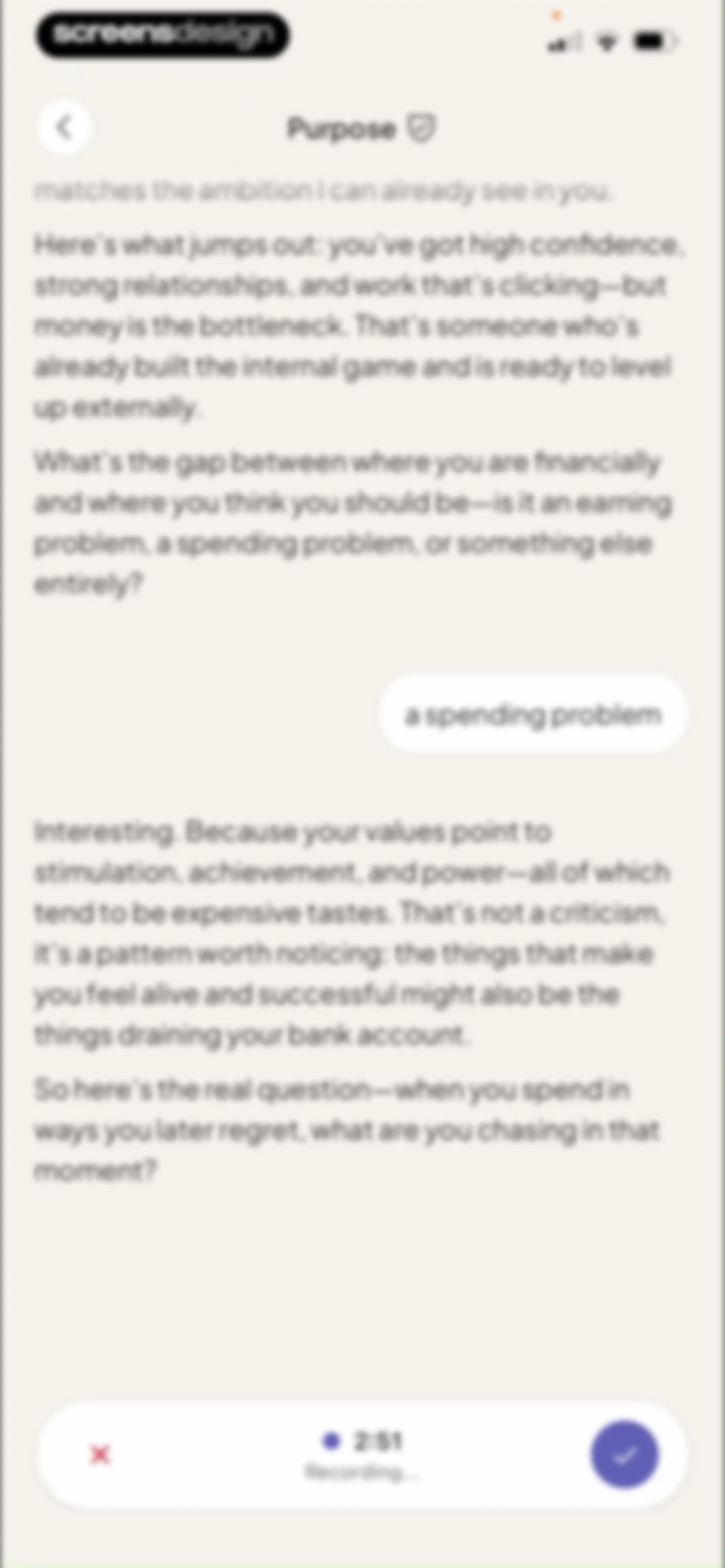 Purpose: AI Mentor & Coach screen 54