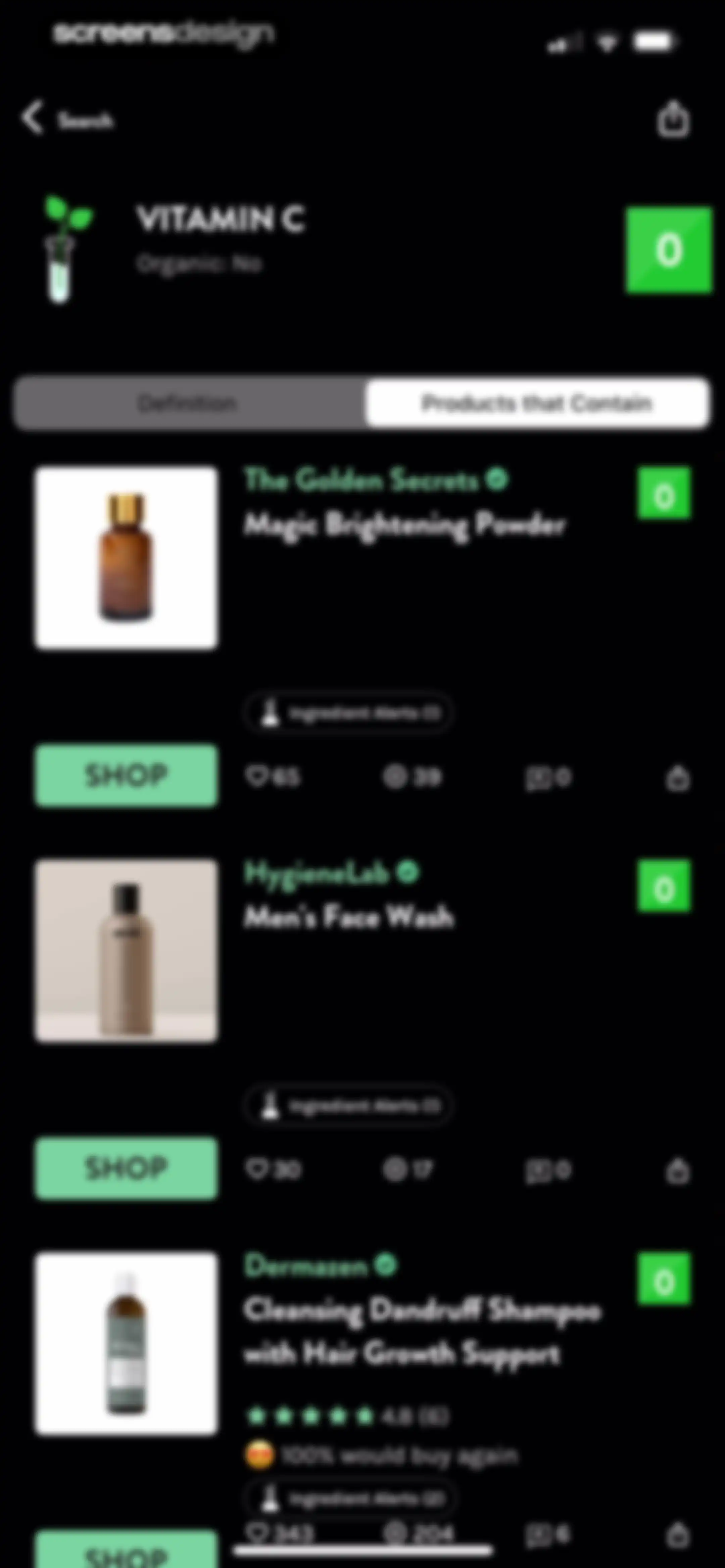 Think Dirty – Shop Clean screen 86