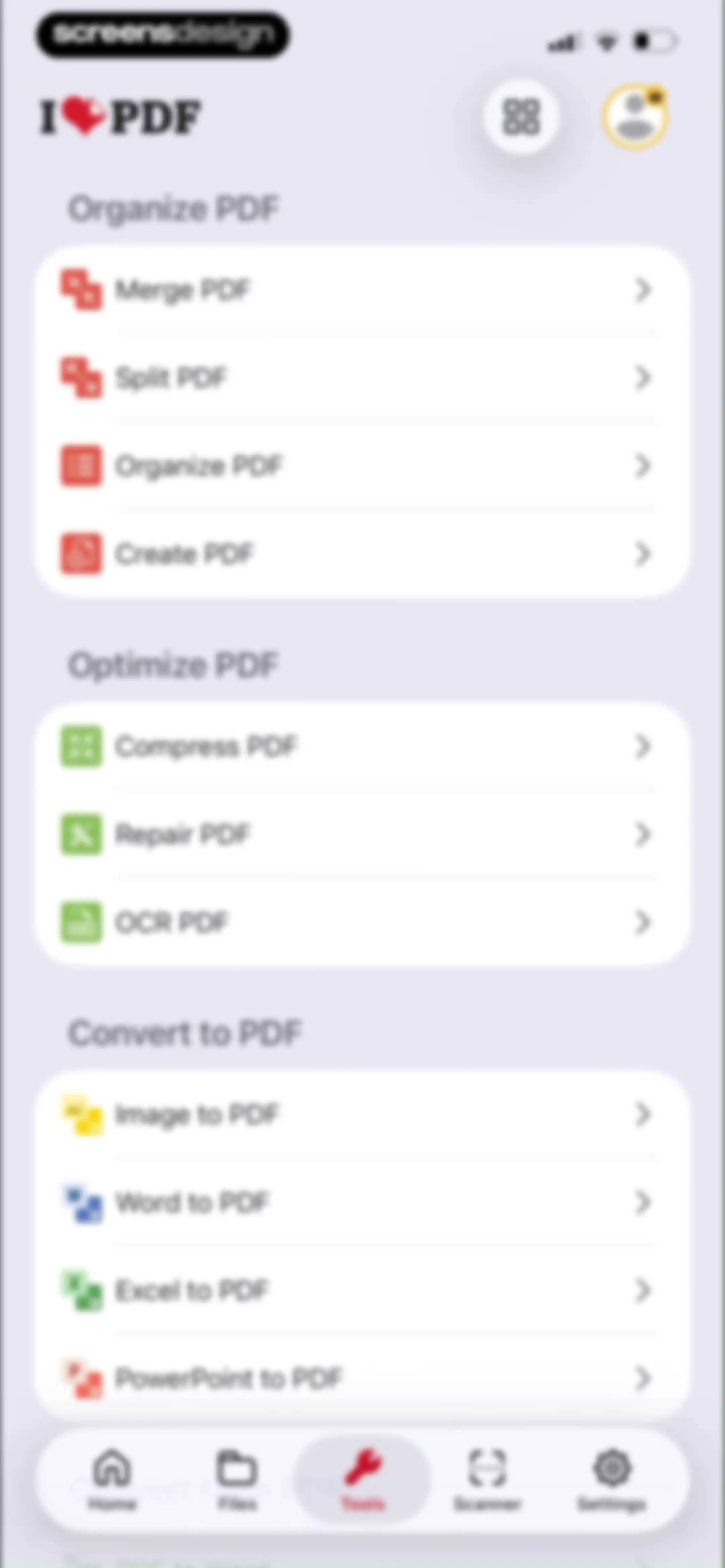 iLovePDF - PDF Editor & Scan screen 113