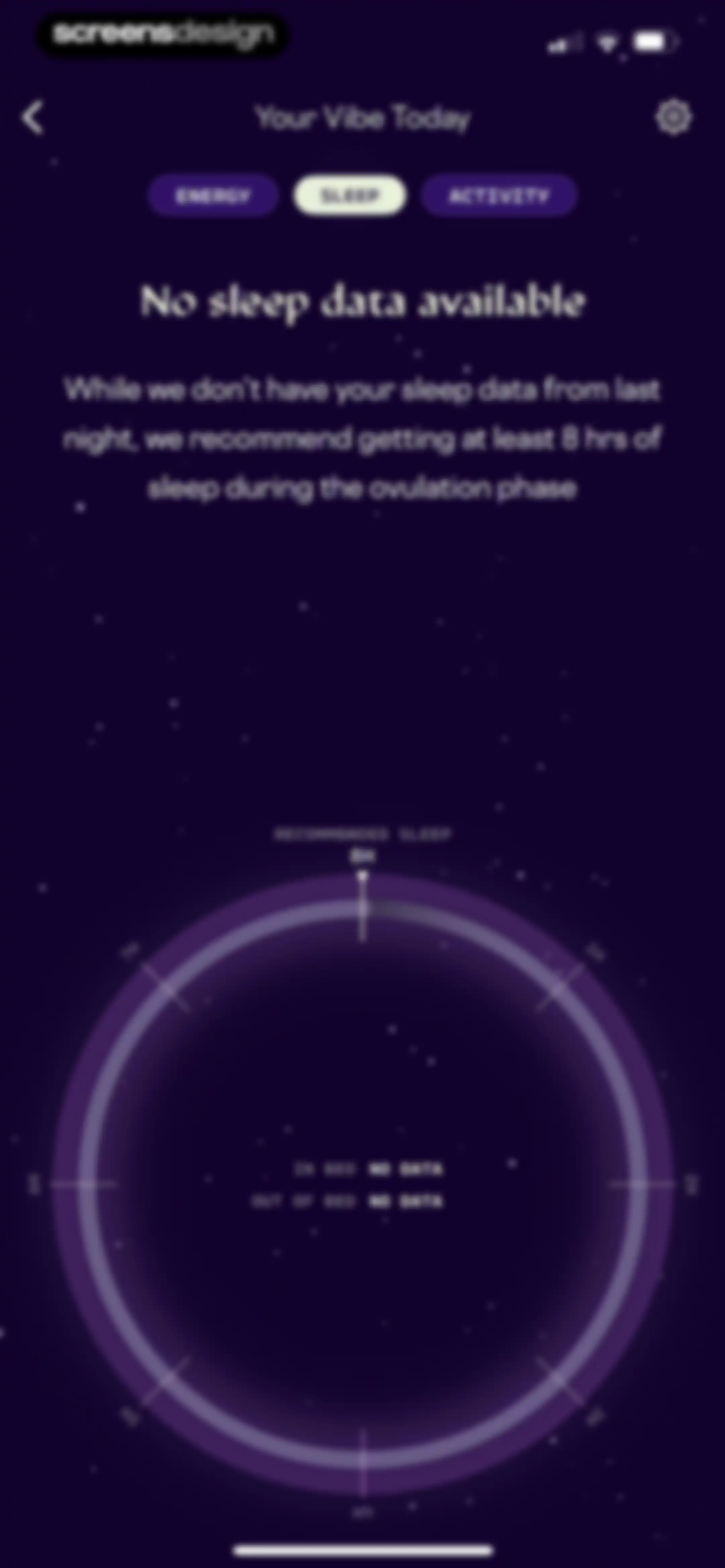 Stardust Period Tracker screen 86