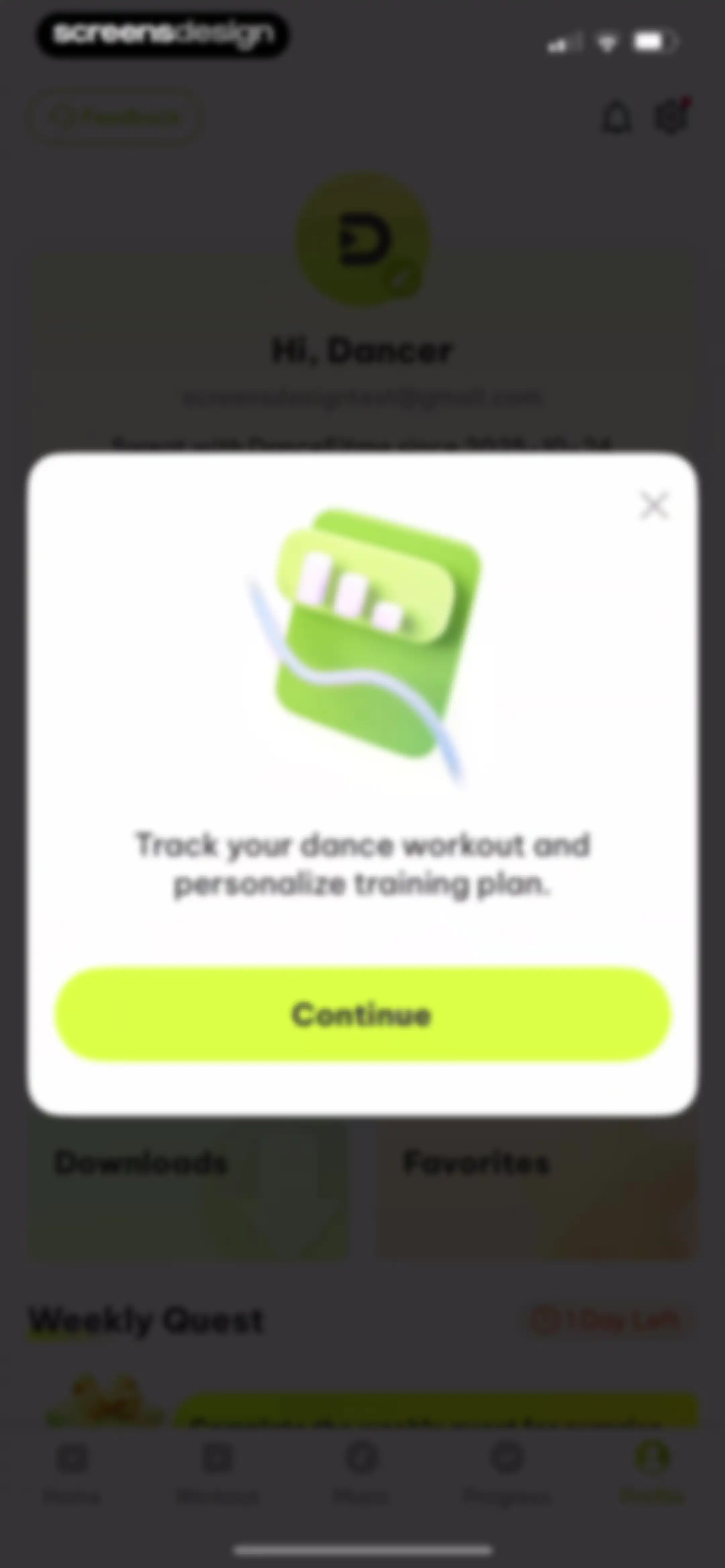 Dancefitme: Fun weight loss screen 132