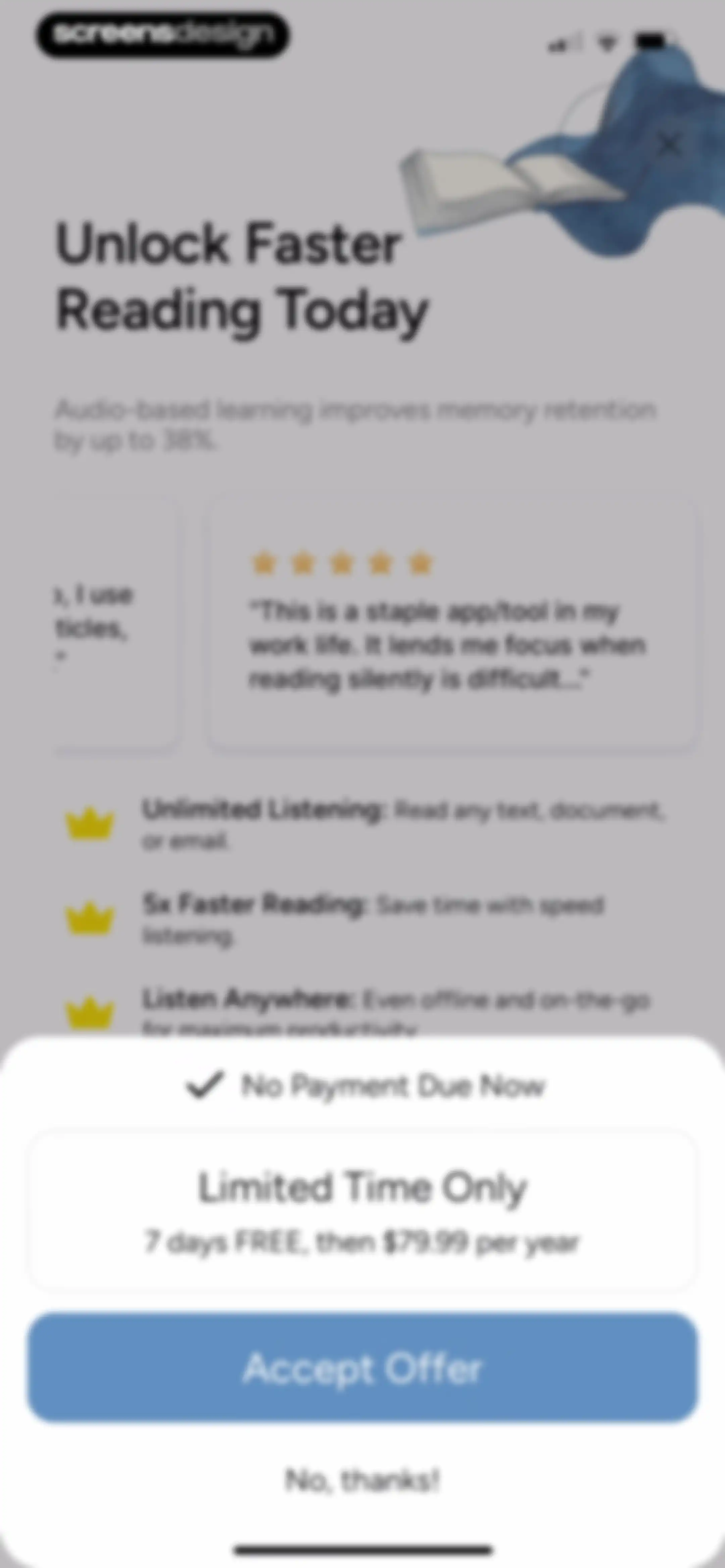 Voice Dream - Natural Reader screen 5