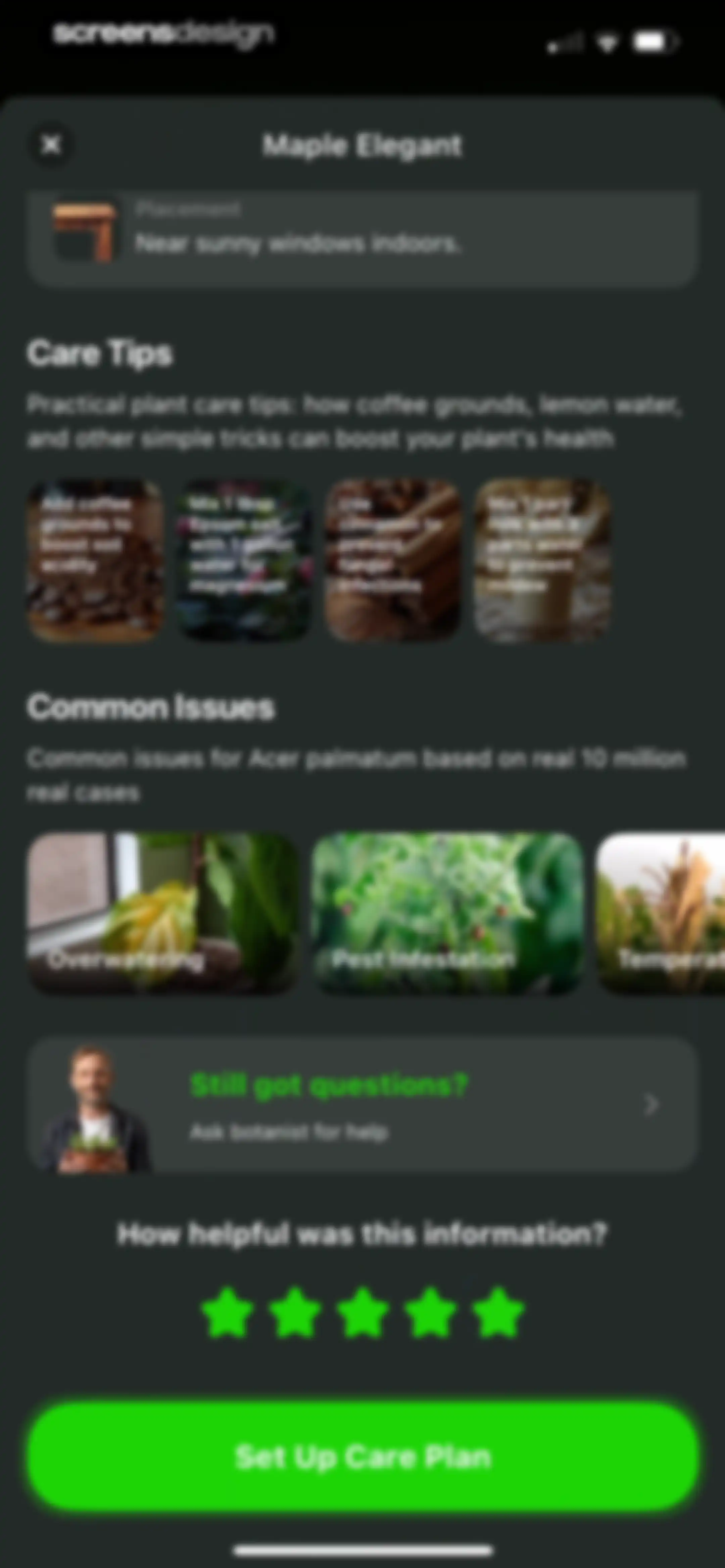 Plant Identifier & Care App screen 125