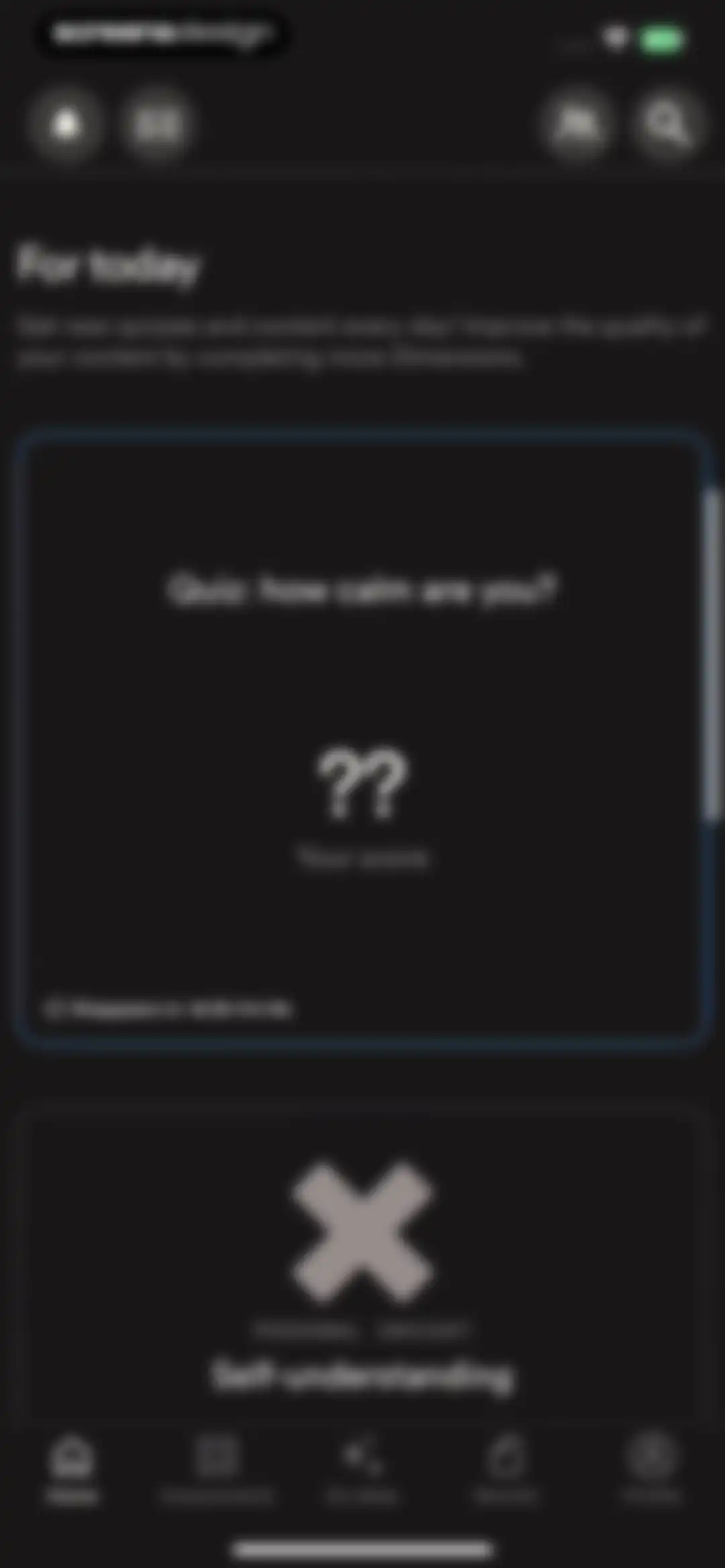 Dimensional: Personality Test screen 88