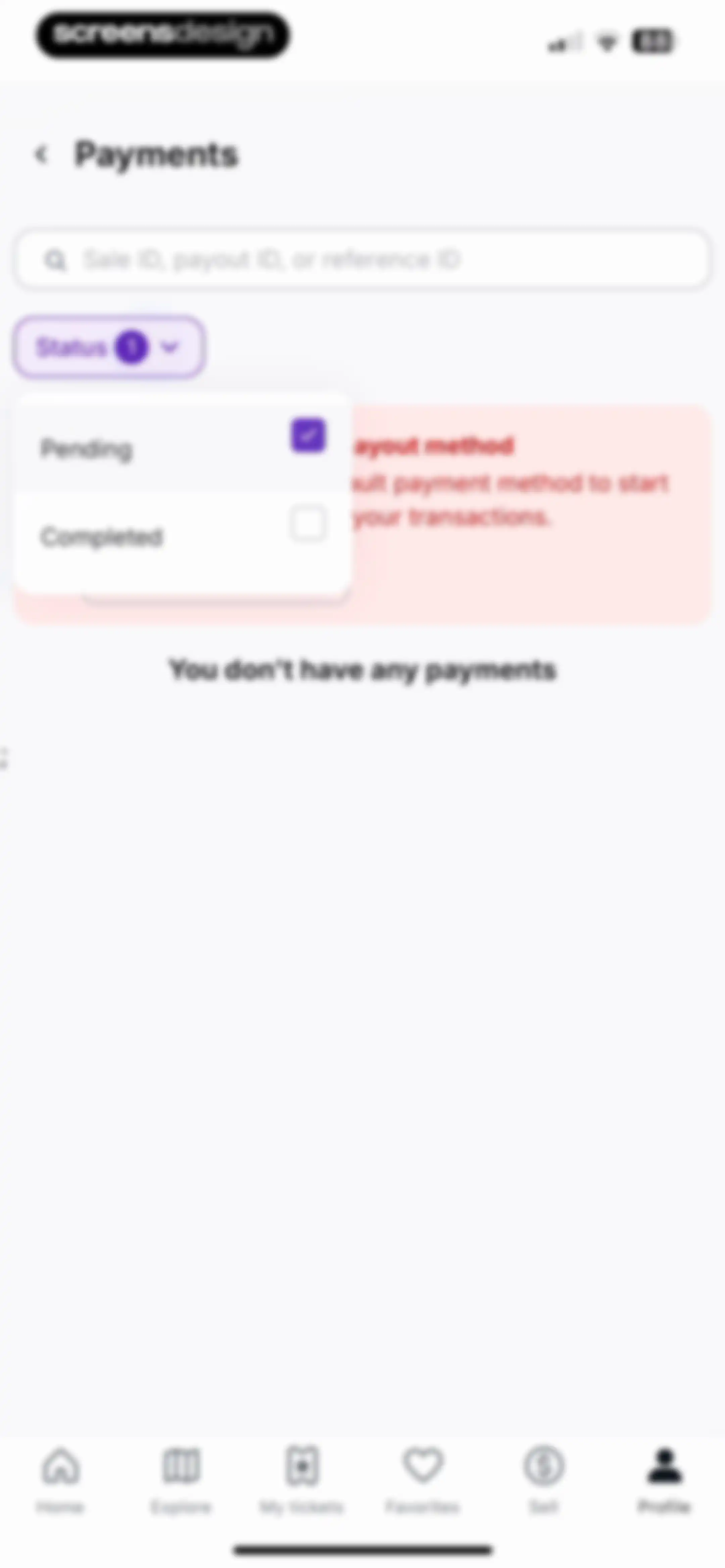StubHub: Event Tickets screen 97