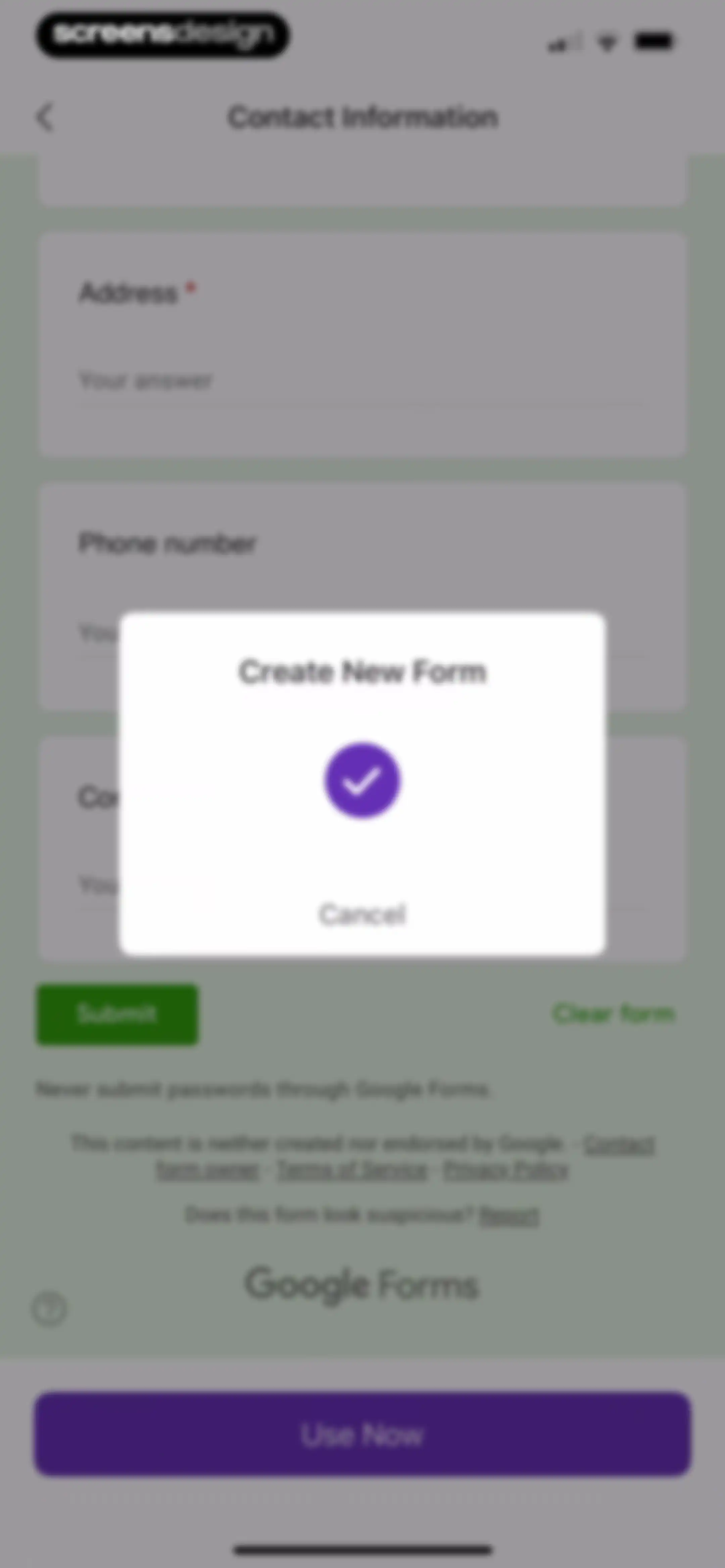 Forms for Google Docs screen 95