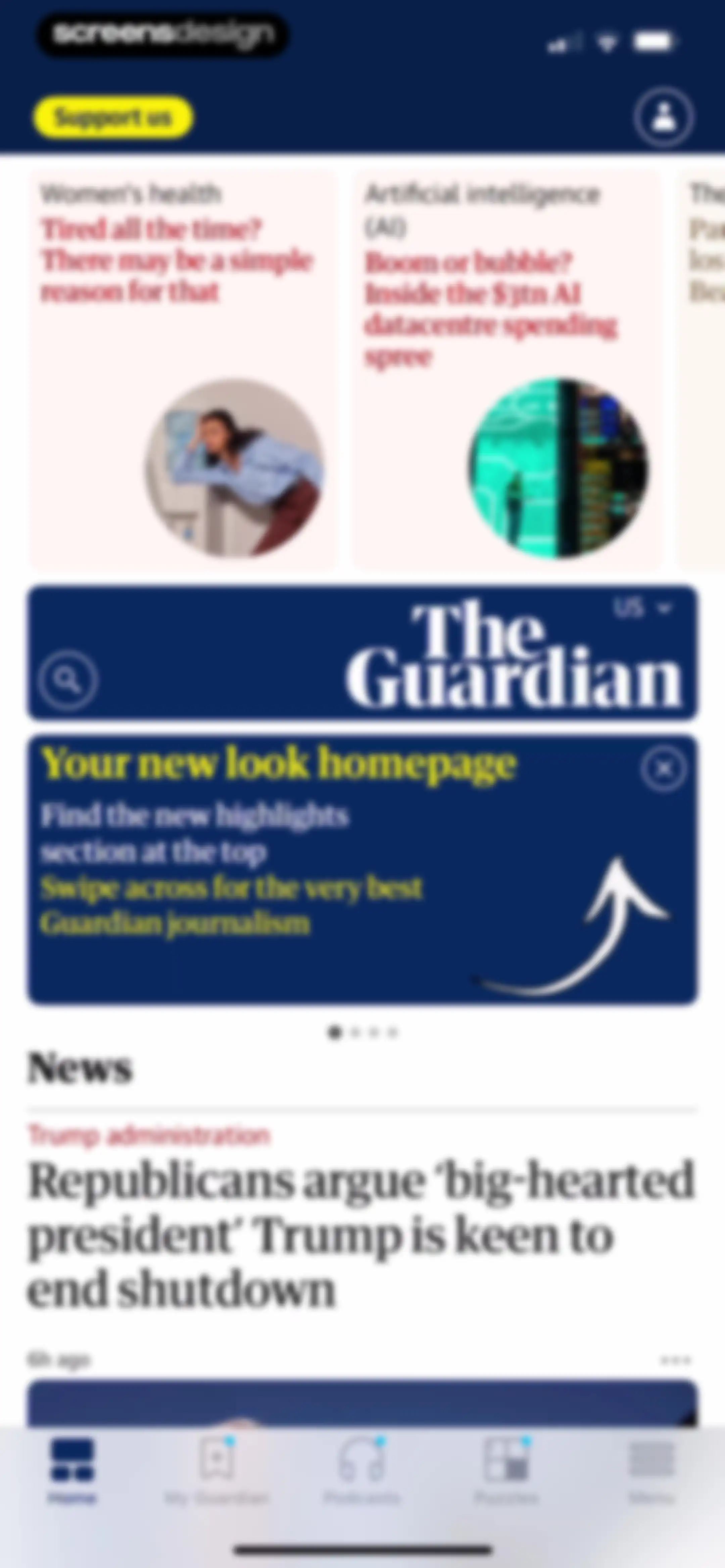 The Guardian - US & World News screen 3