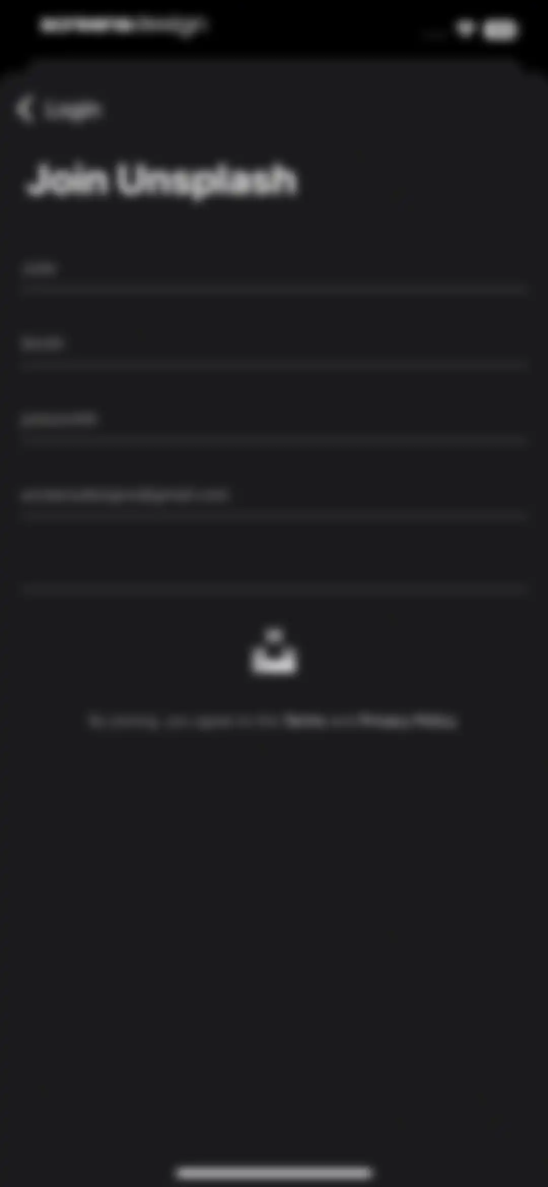 Unsplash screen 7