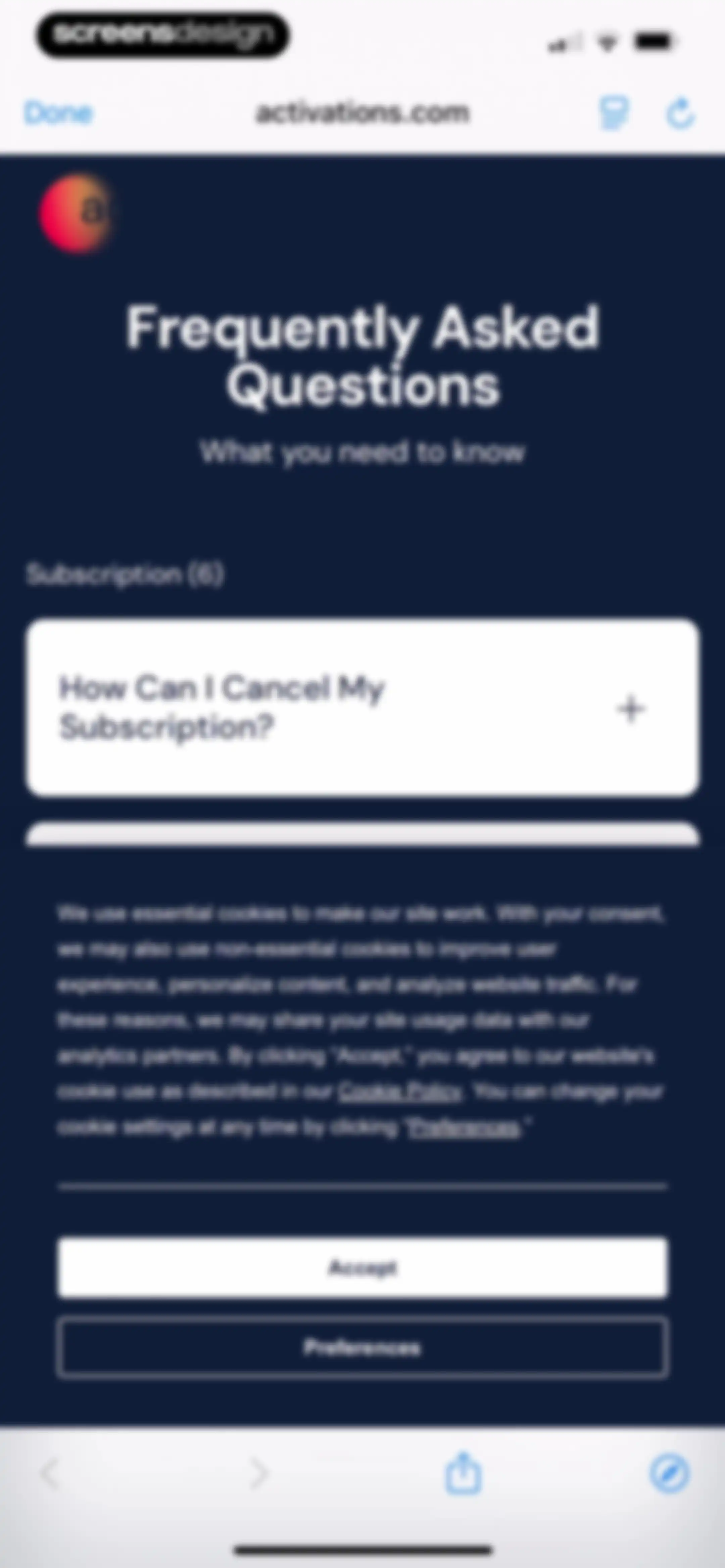 Activations: Daily Motivation screen 115