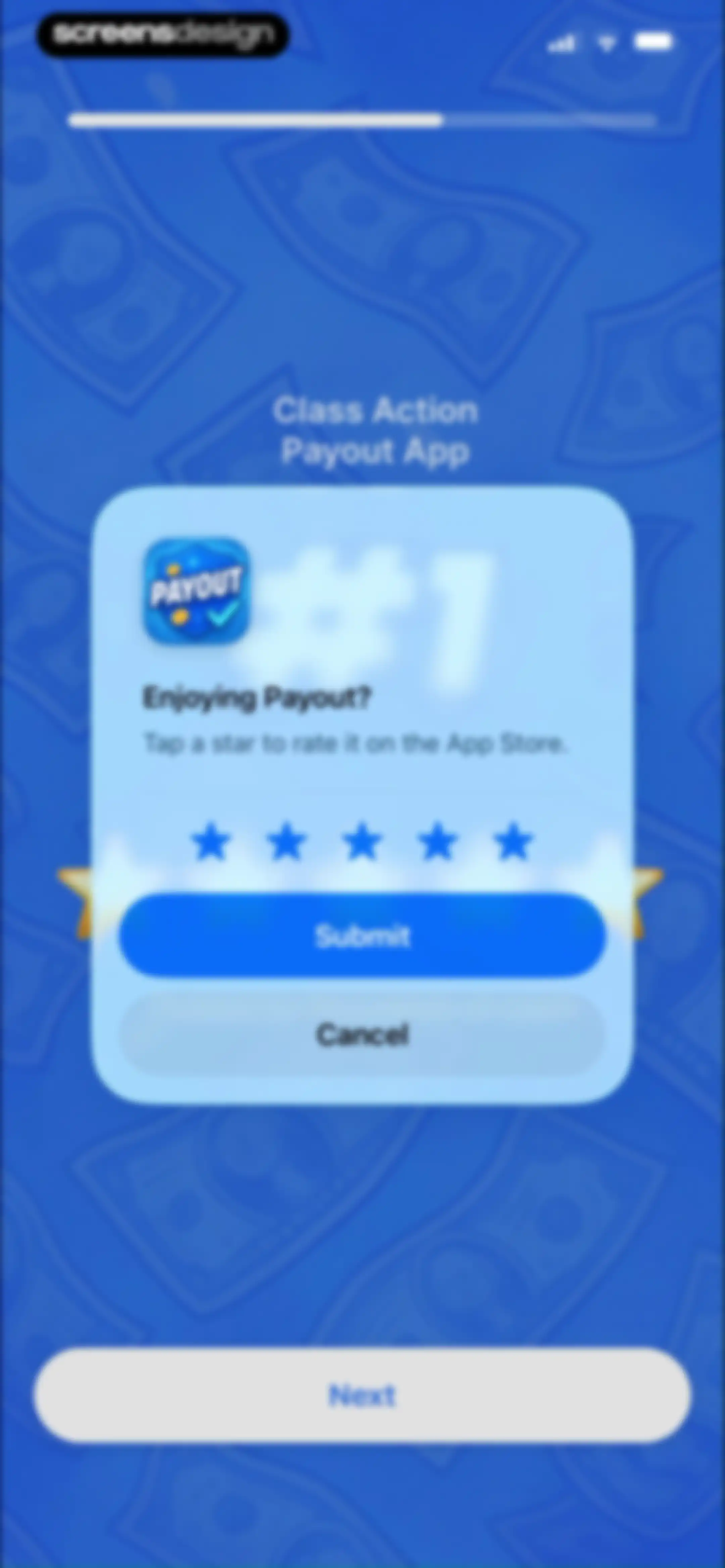 Payout: Claim Class Actions screen 11