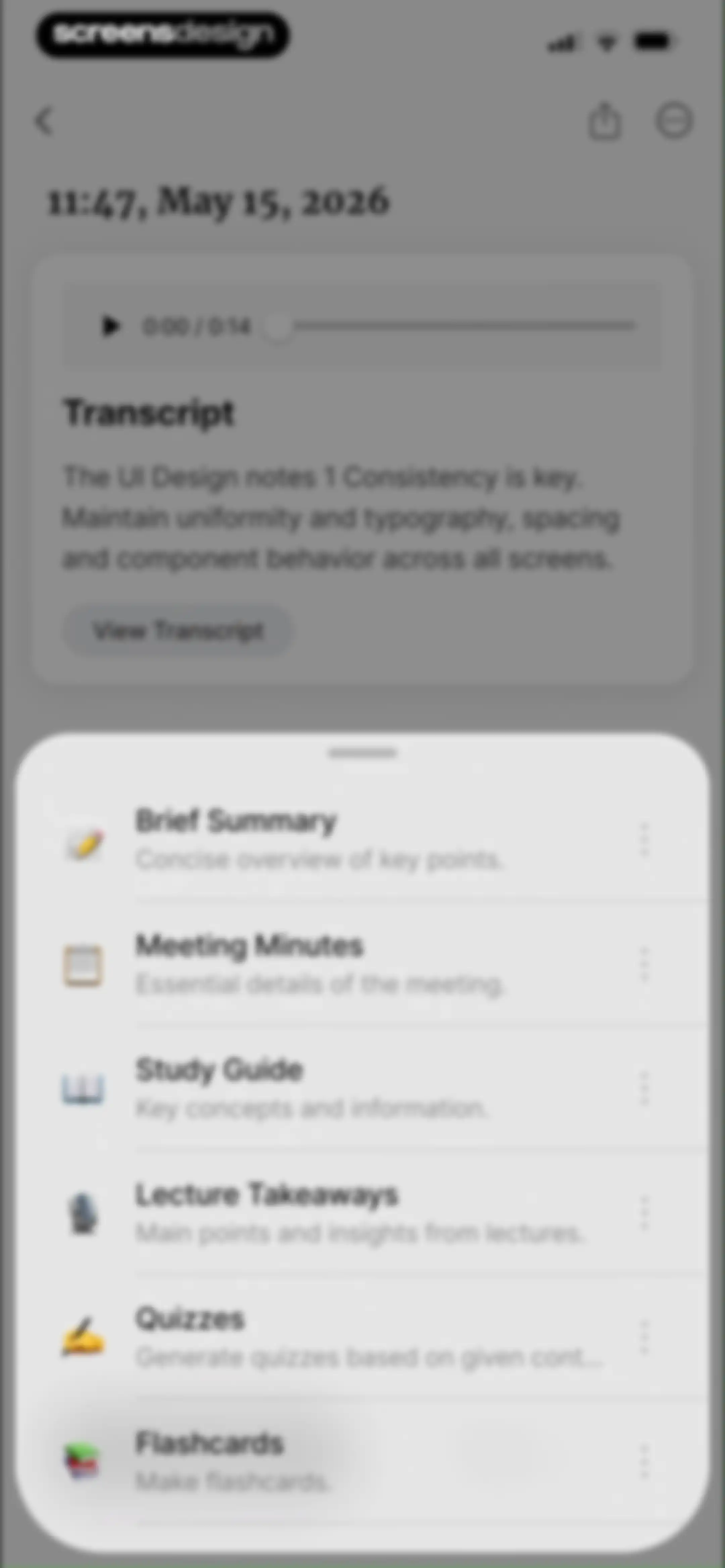 HyNote: AI Note Taker, Summary screen 60