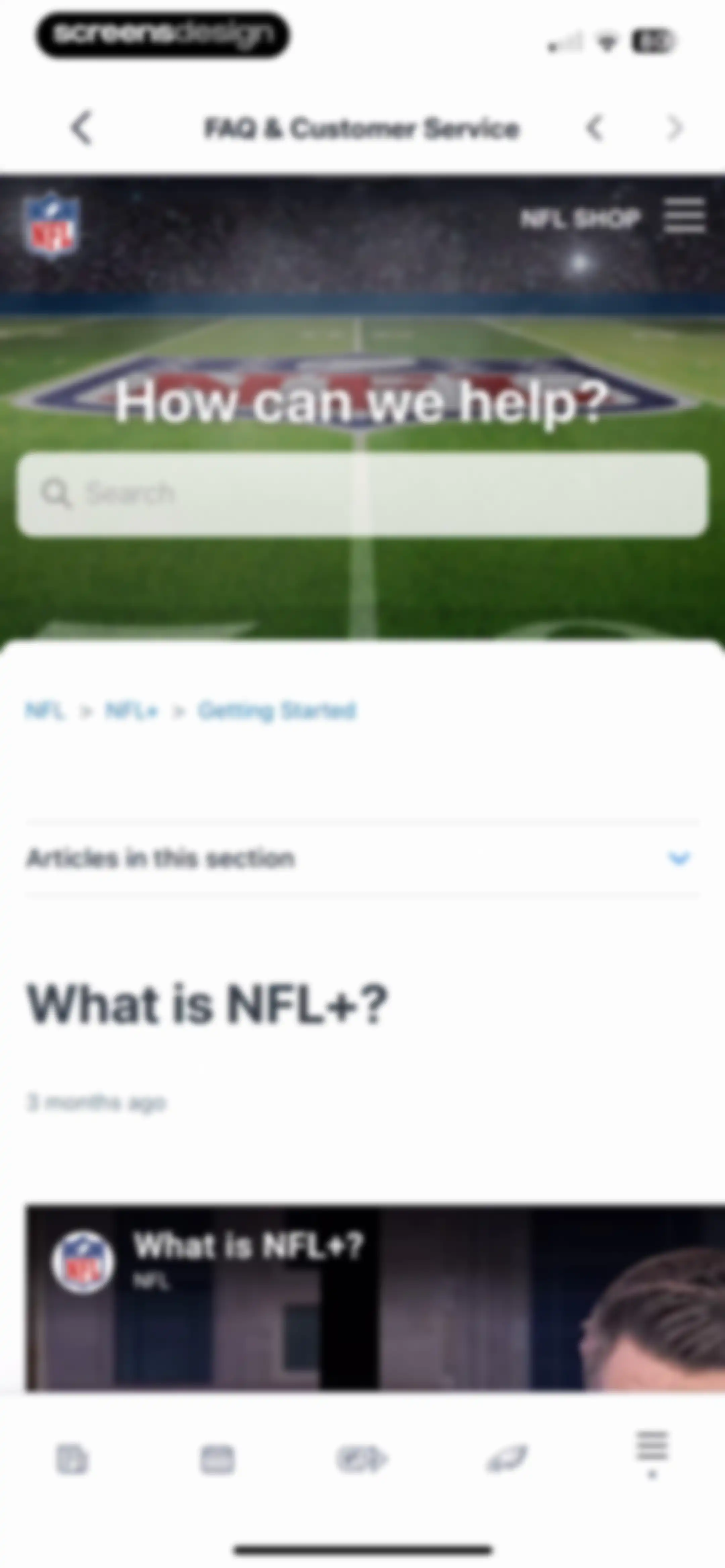 NFL screen 128