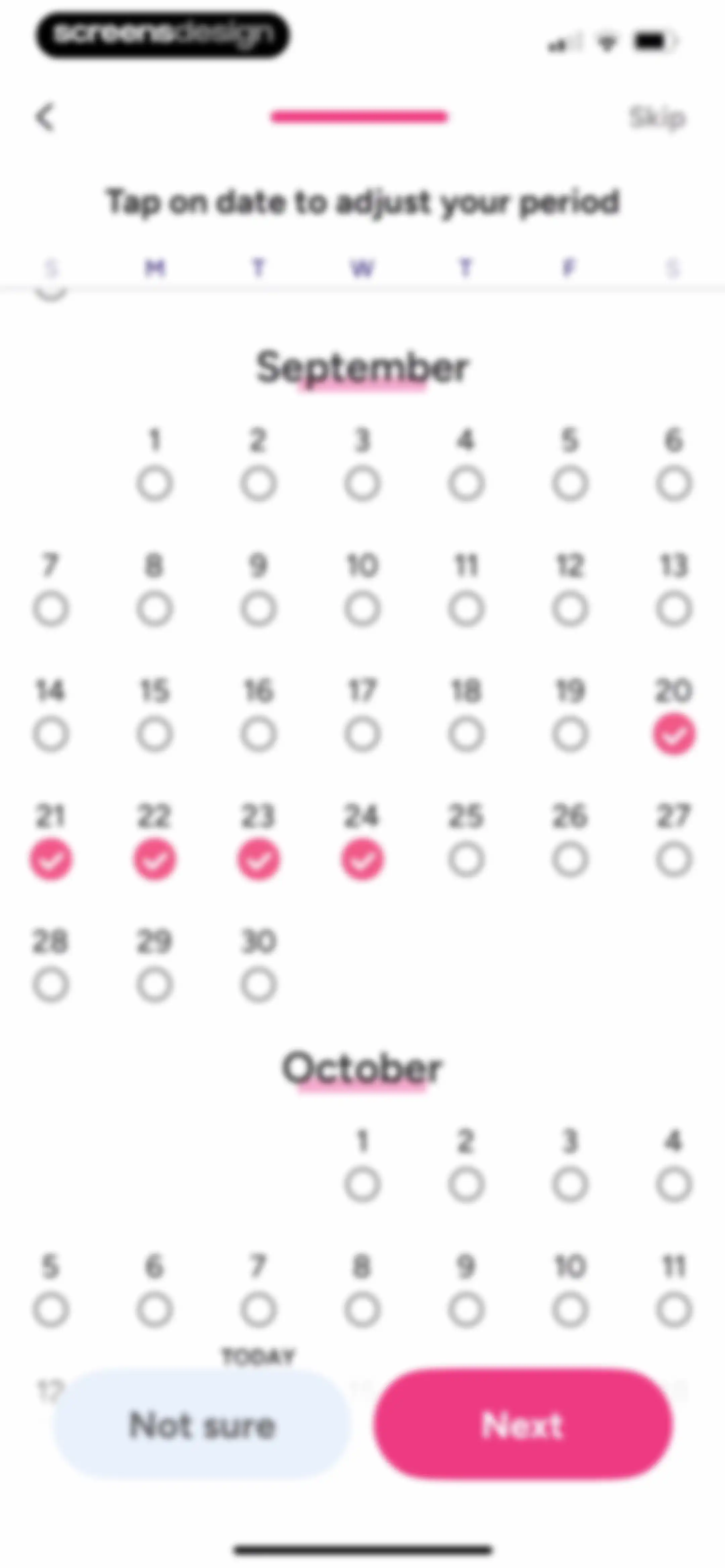 Period Tracker Period Calendar screen 36
