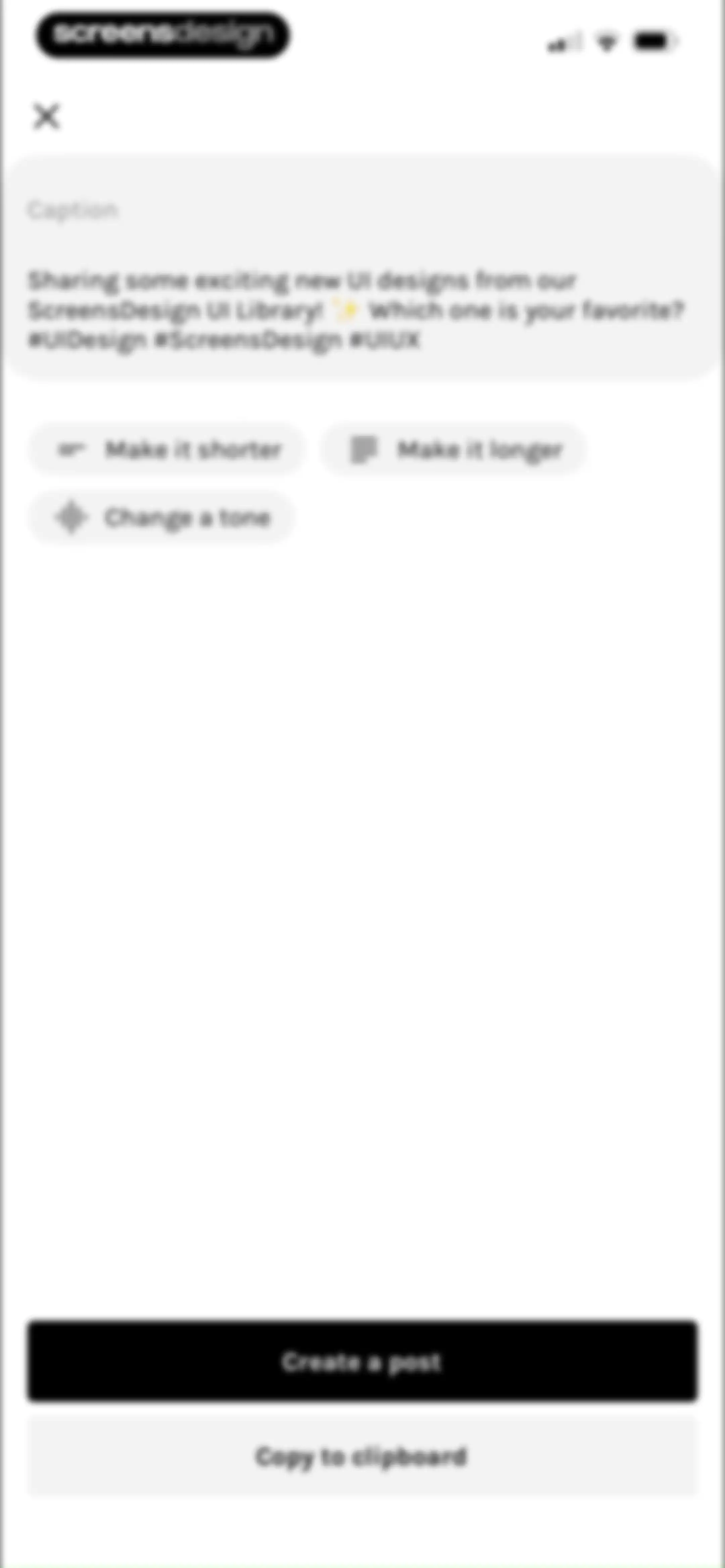 UNUM — Layout & Feed Preview screen 95