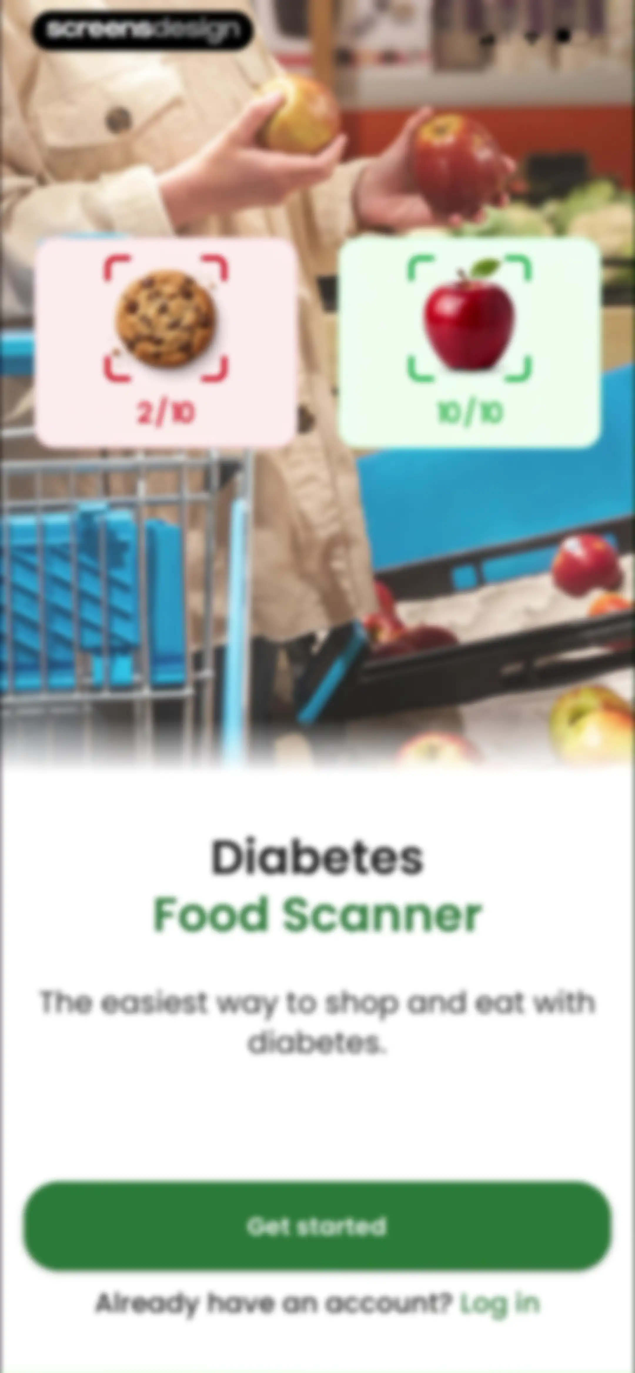 Diabetes food tracker - Gococo screen 2