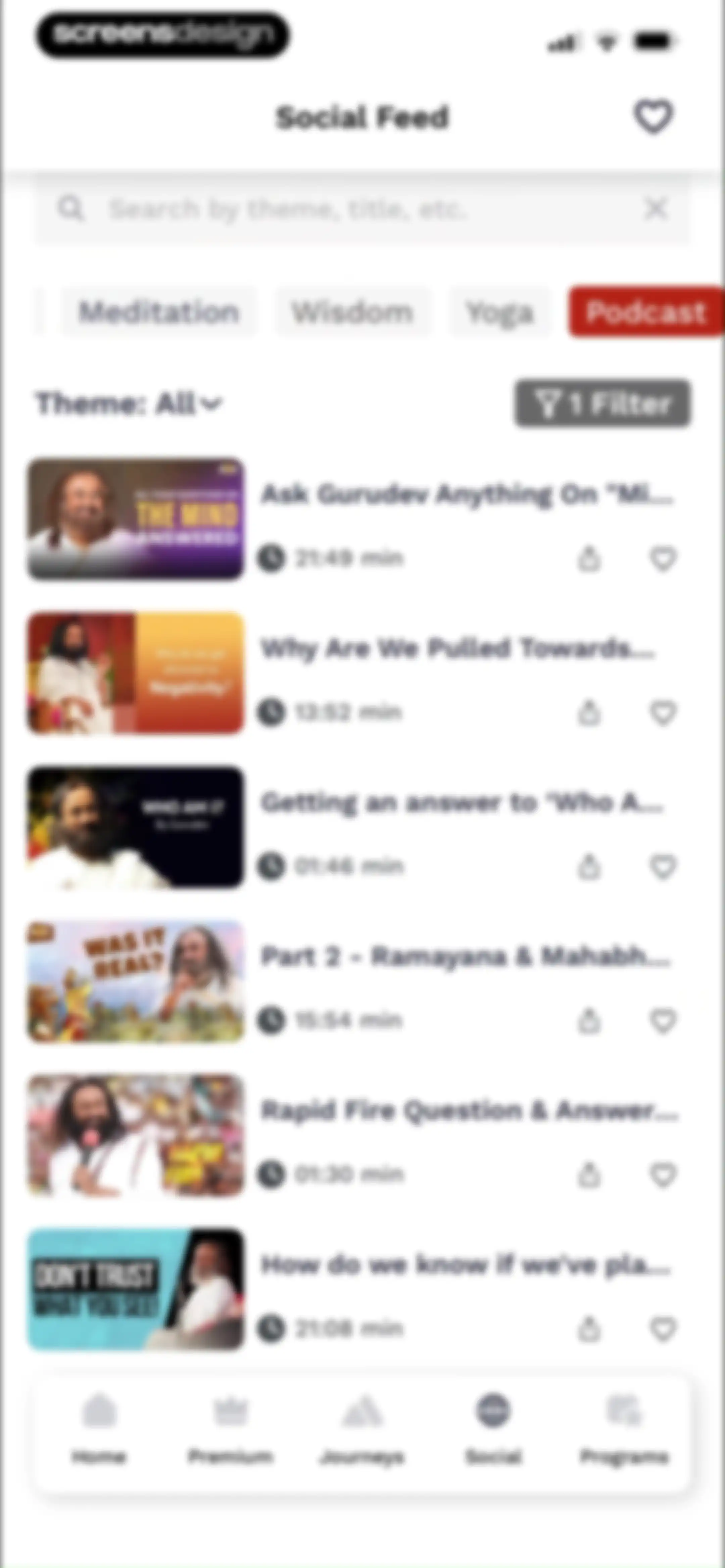 Art of Living Official App screen 71