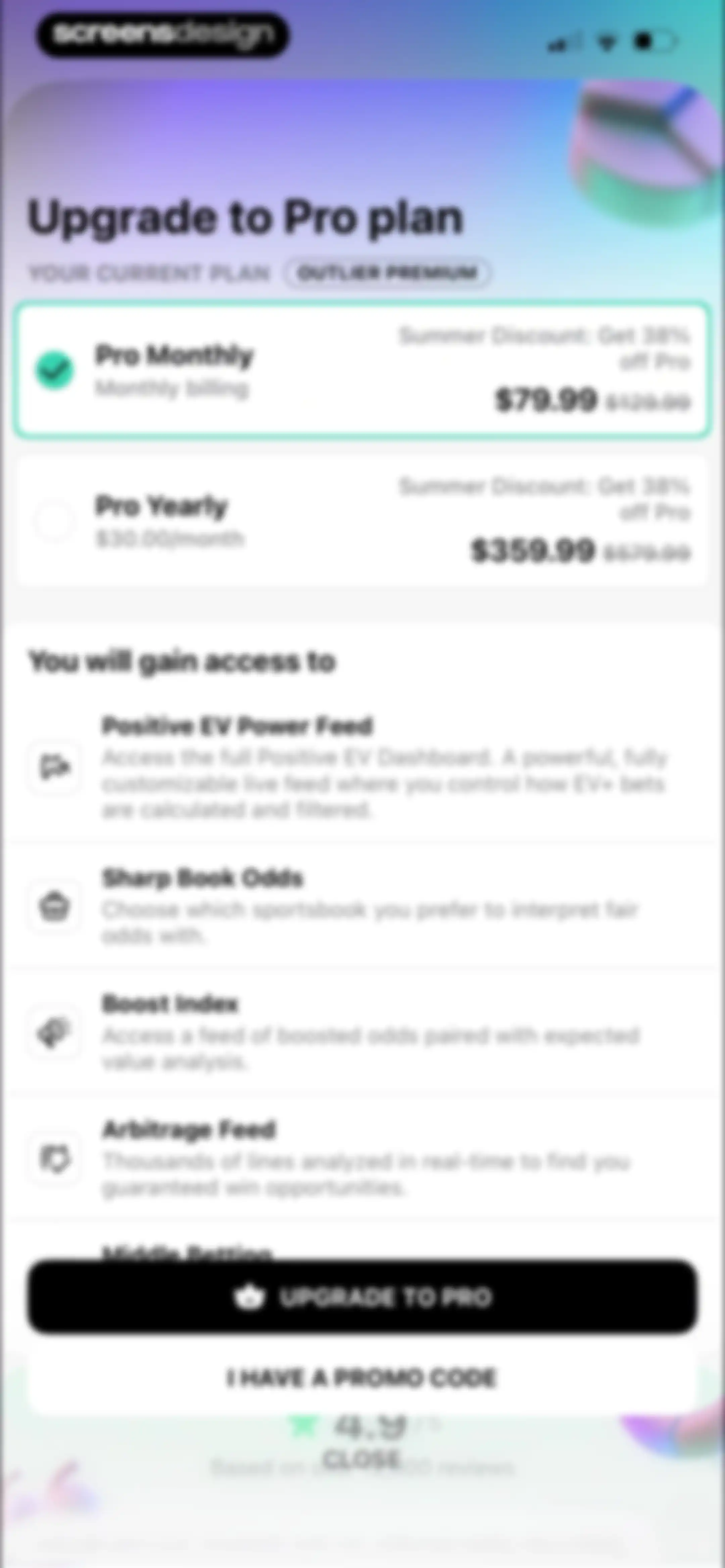 Outlier: Smart Sports Betting screen 75