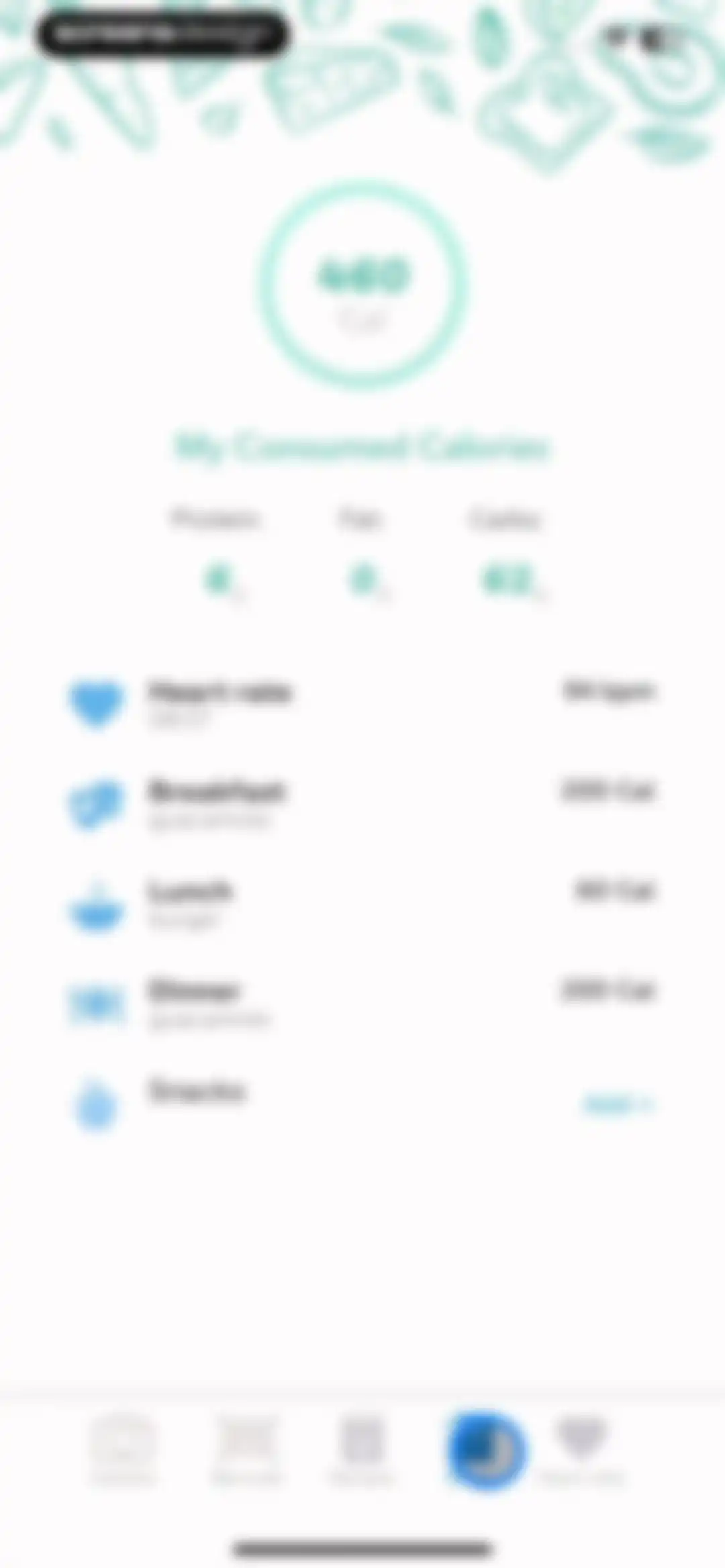 Pulse Checker. Calorie Manager screen 30