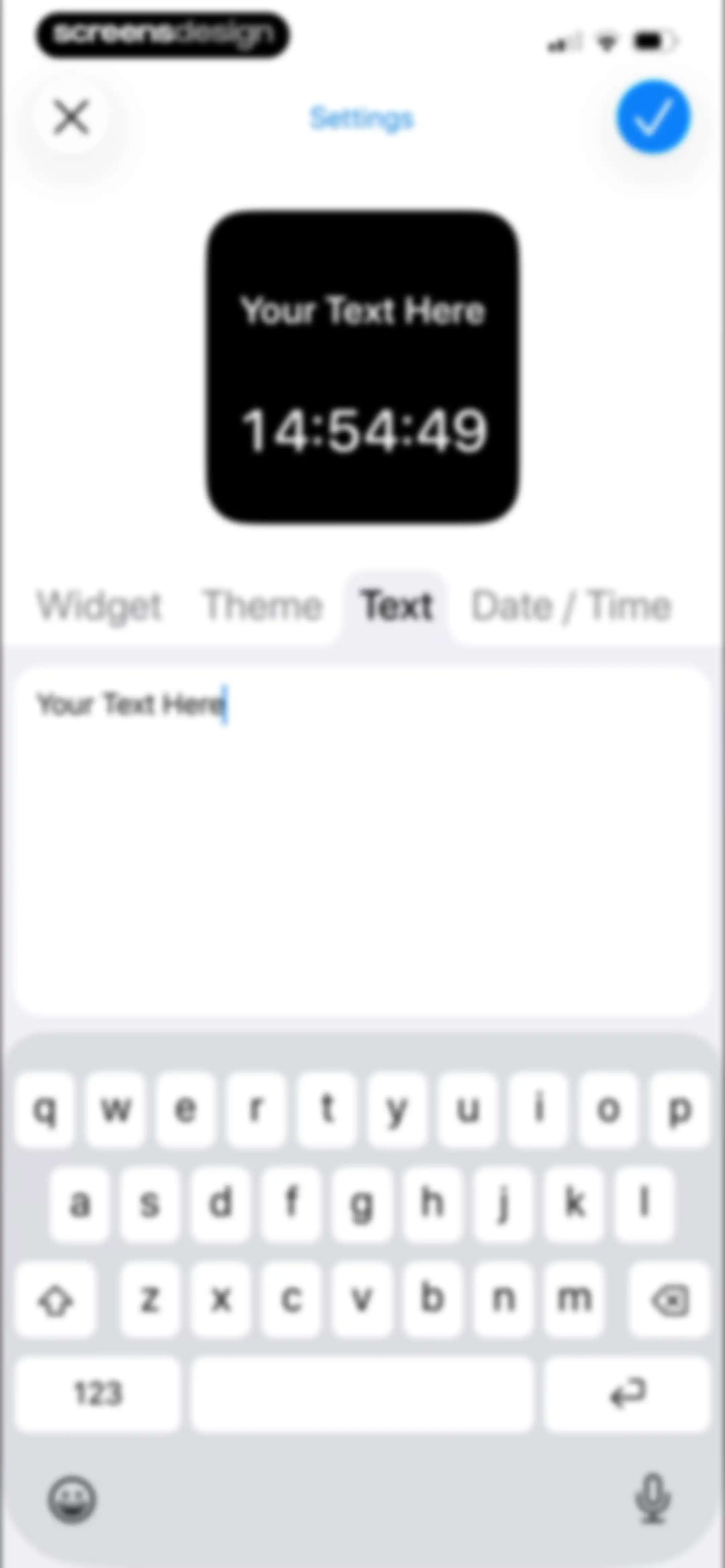 Widgetsmith screen 106