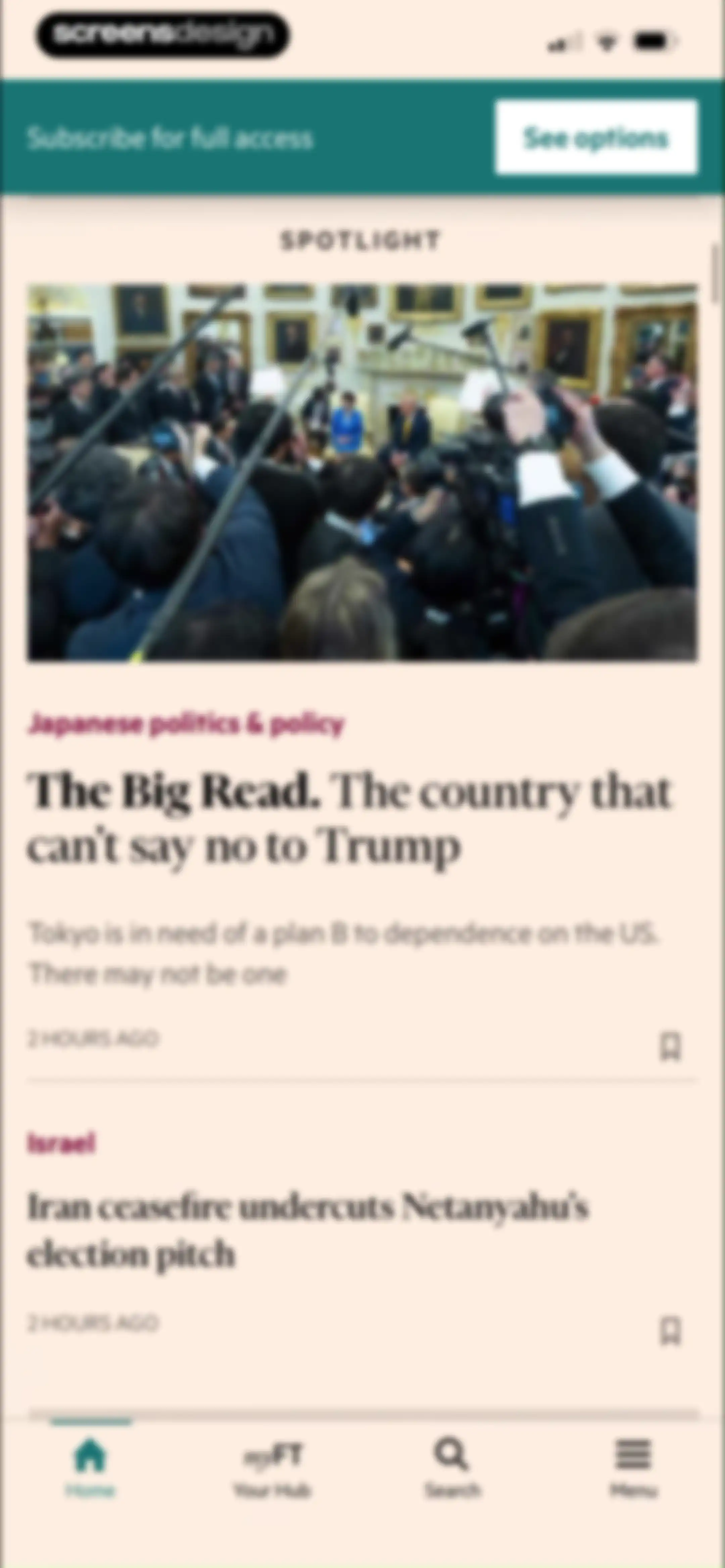 Financial Times: Business News screen 50
