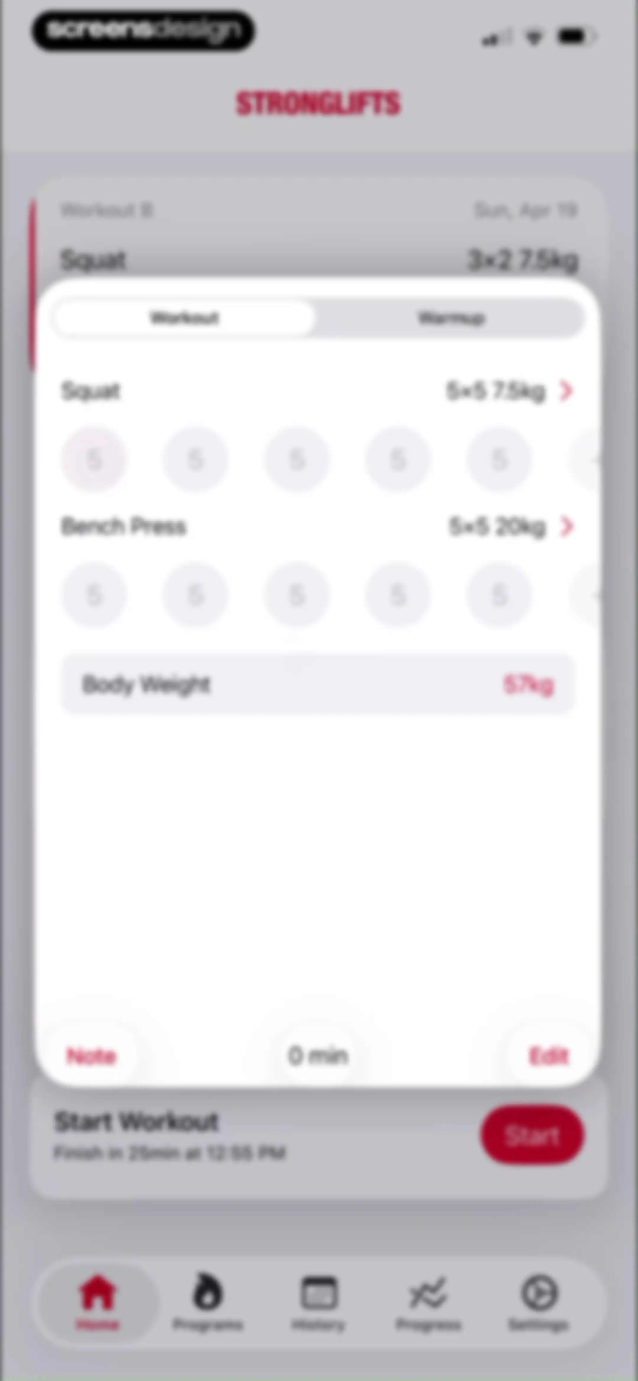 Stronglifts 5x5 Workout Plan screen 58