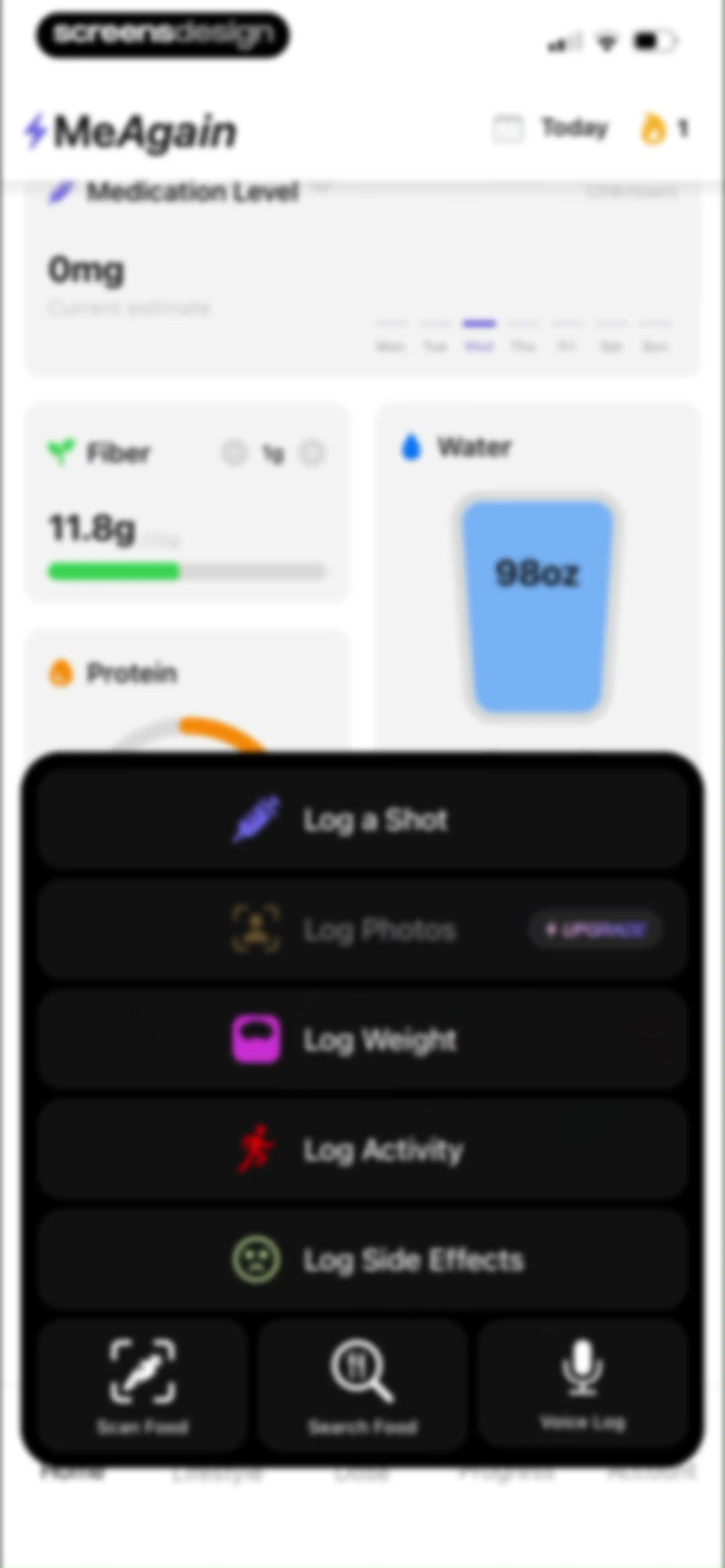 MeAgain: GLP-1 Tracker App screen 113