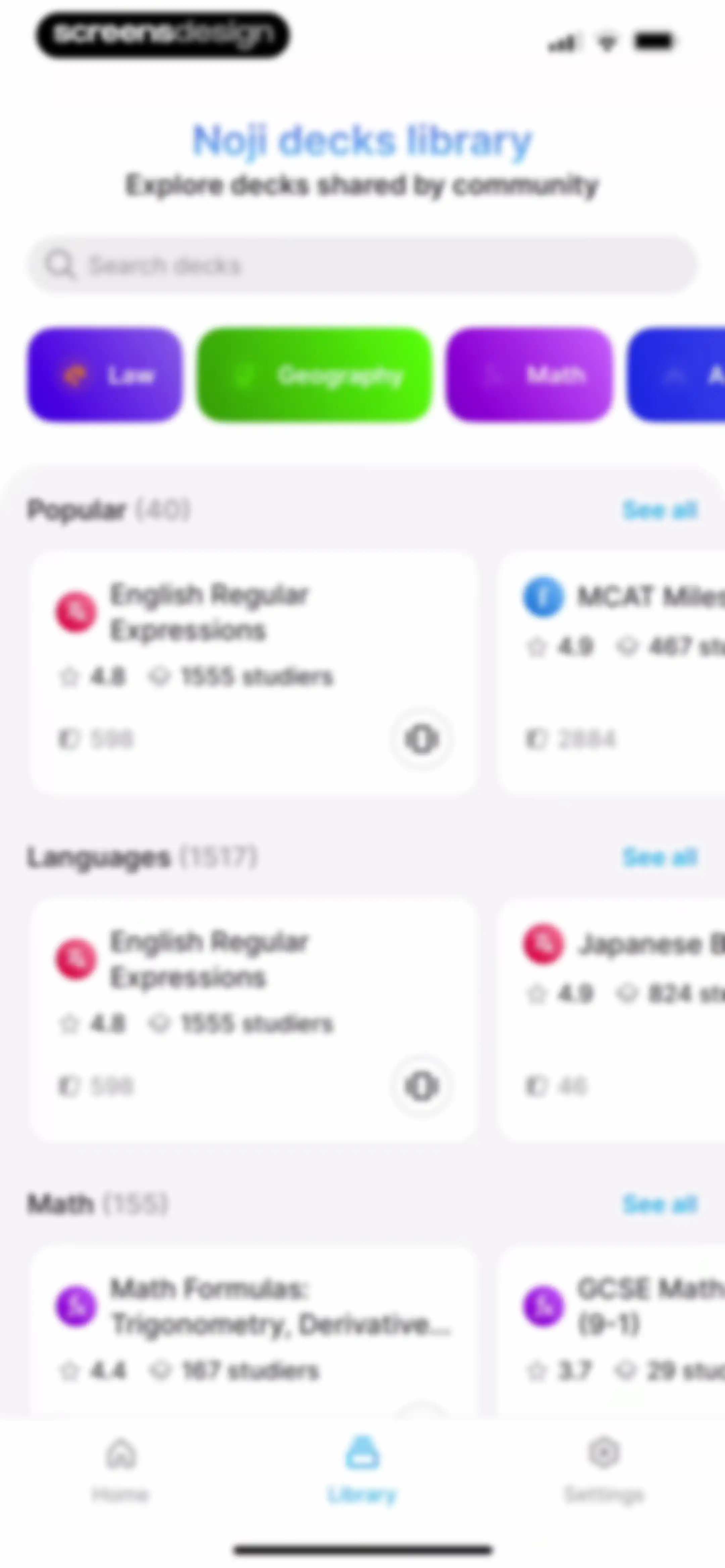 Noji - Flashcards study app screen 114