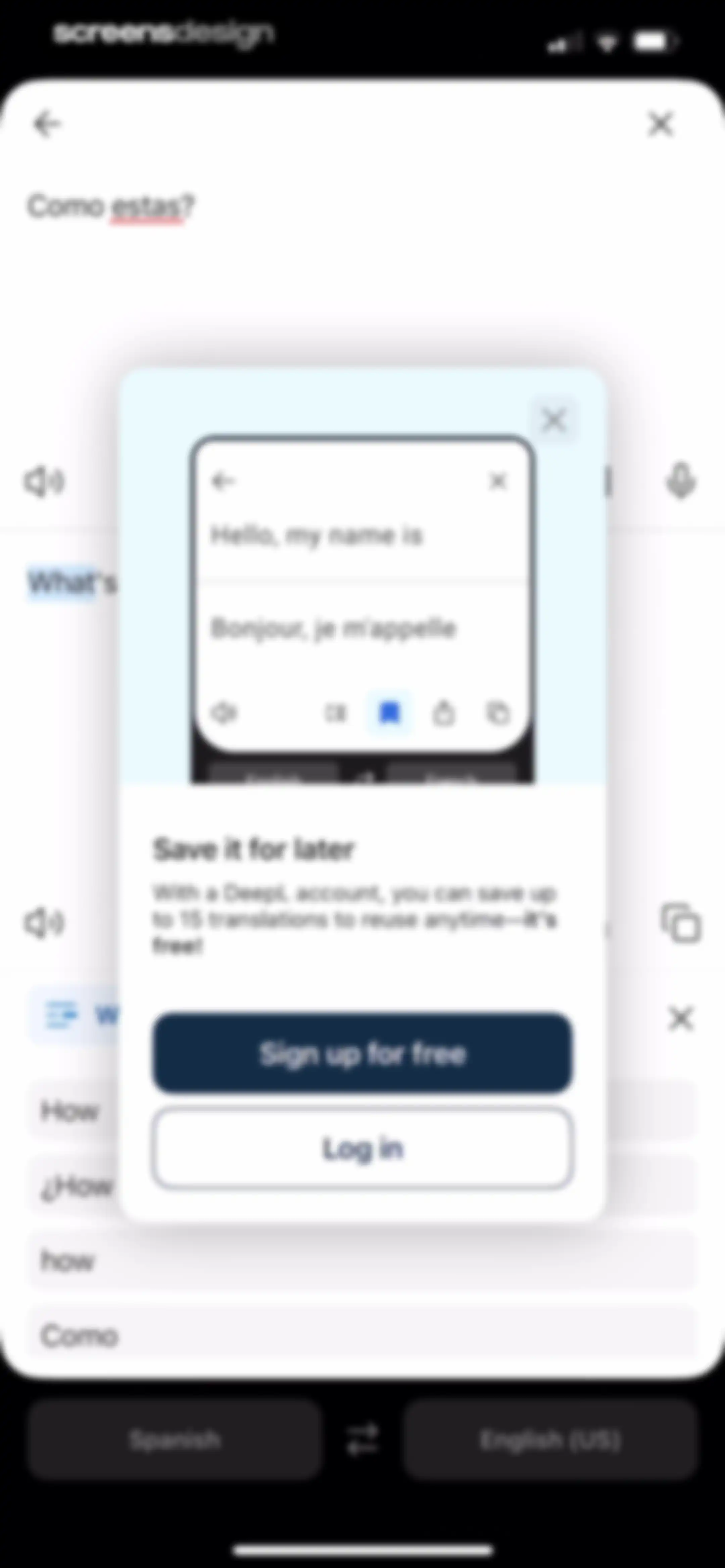 DeepL Translate screen 7