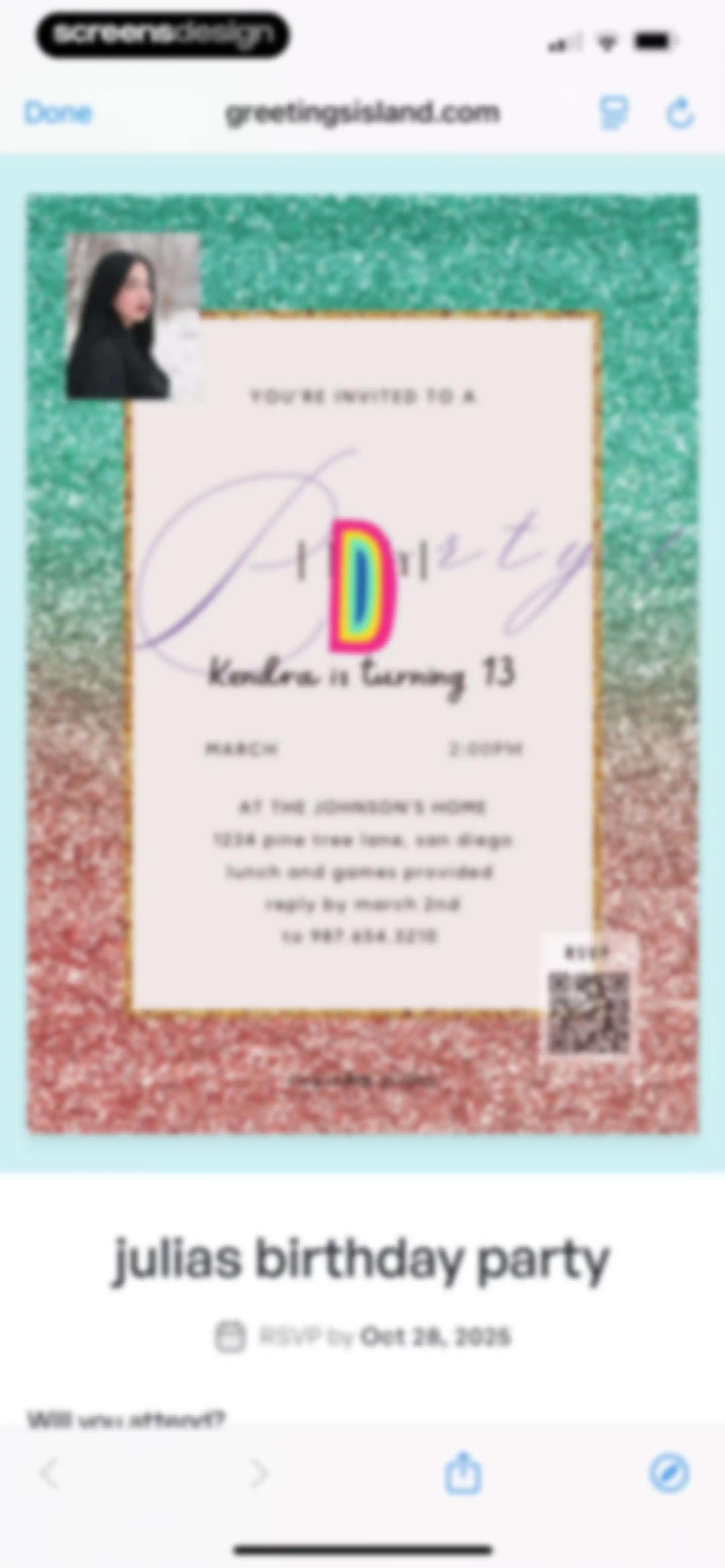 Invitation Maker: Cards & RSVP screen 72