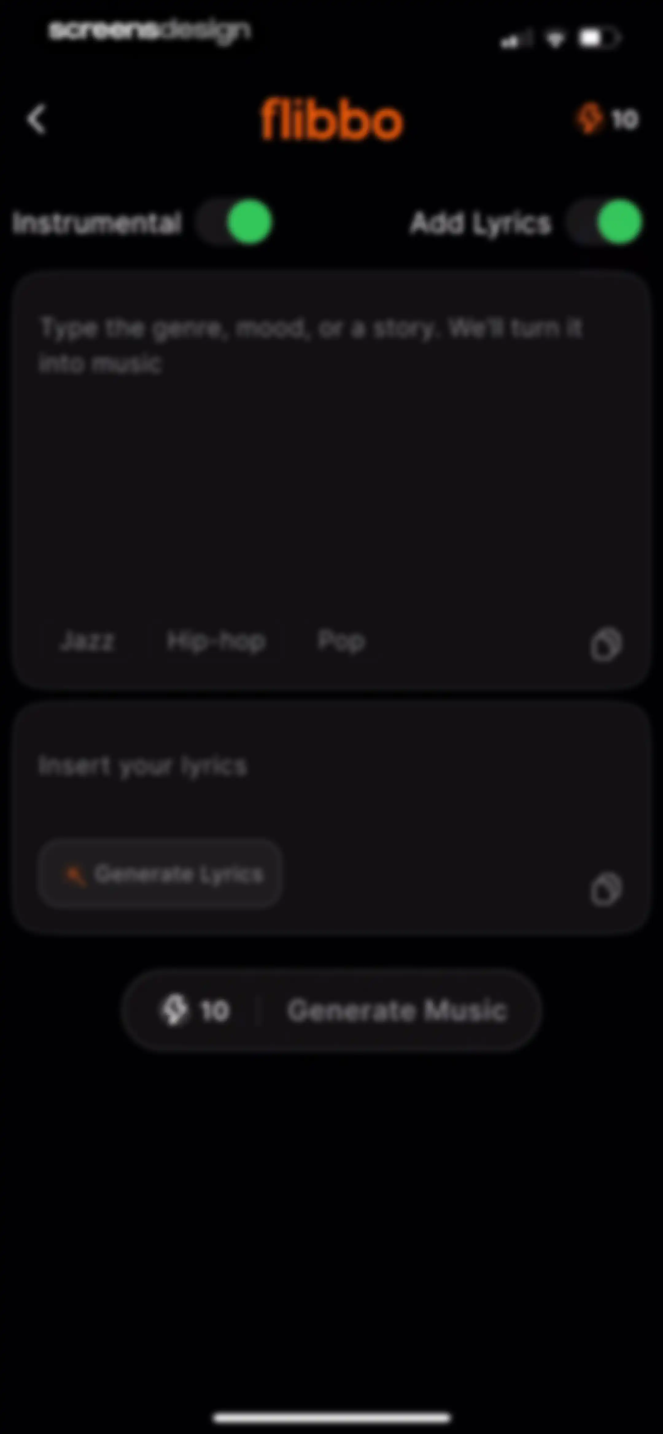 Flibbo - AI Video Image Music screen 88
