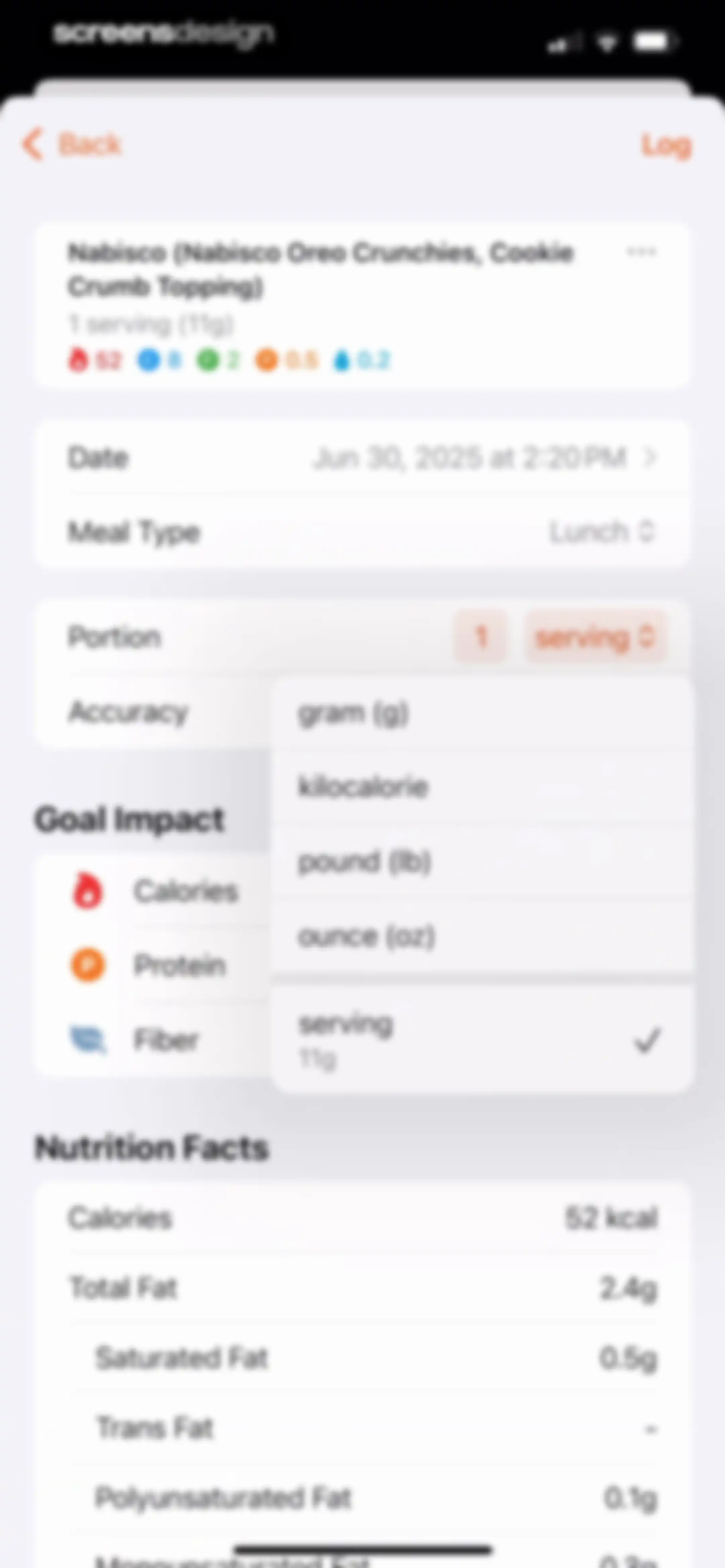 Nutrition Tracker: Foodnoms screen 40