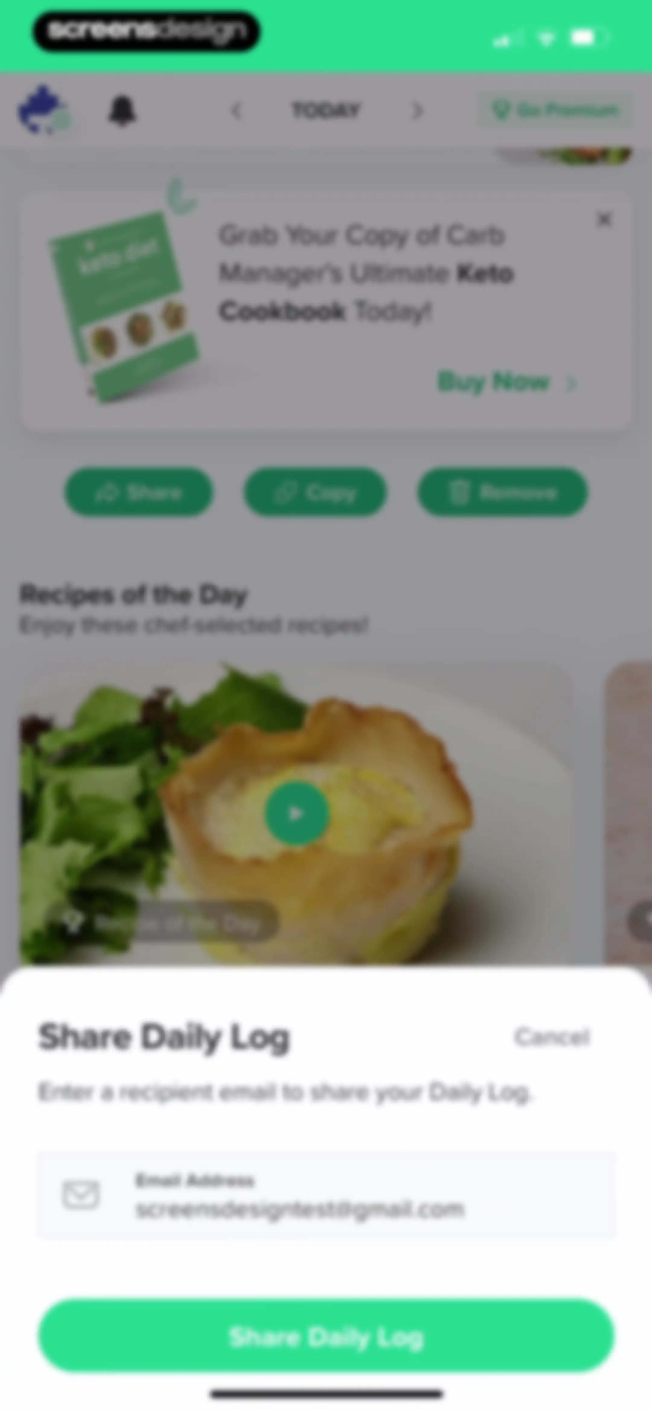 Carb Manager: Keto & Macro Log screen 206