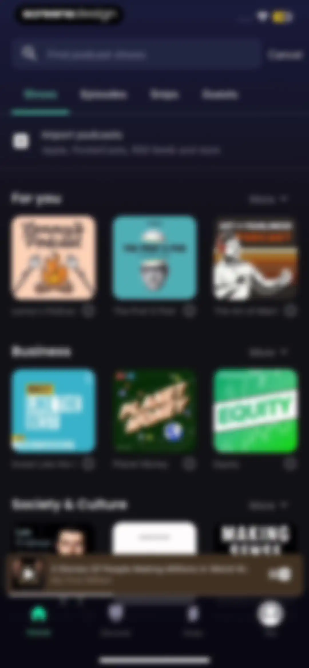 Snipd | AI Podcast Player screen 96