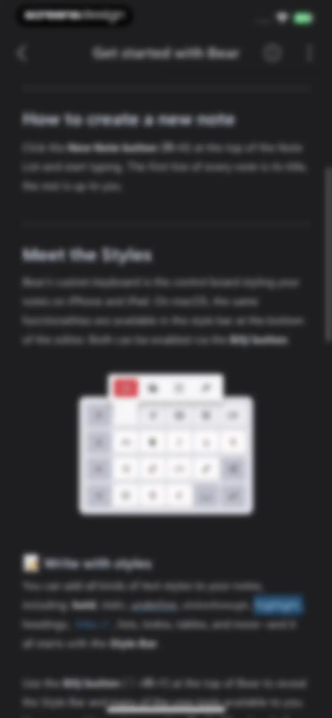 Bear - Markdown Notes screen 4