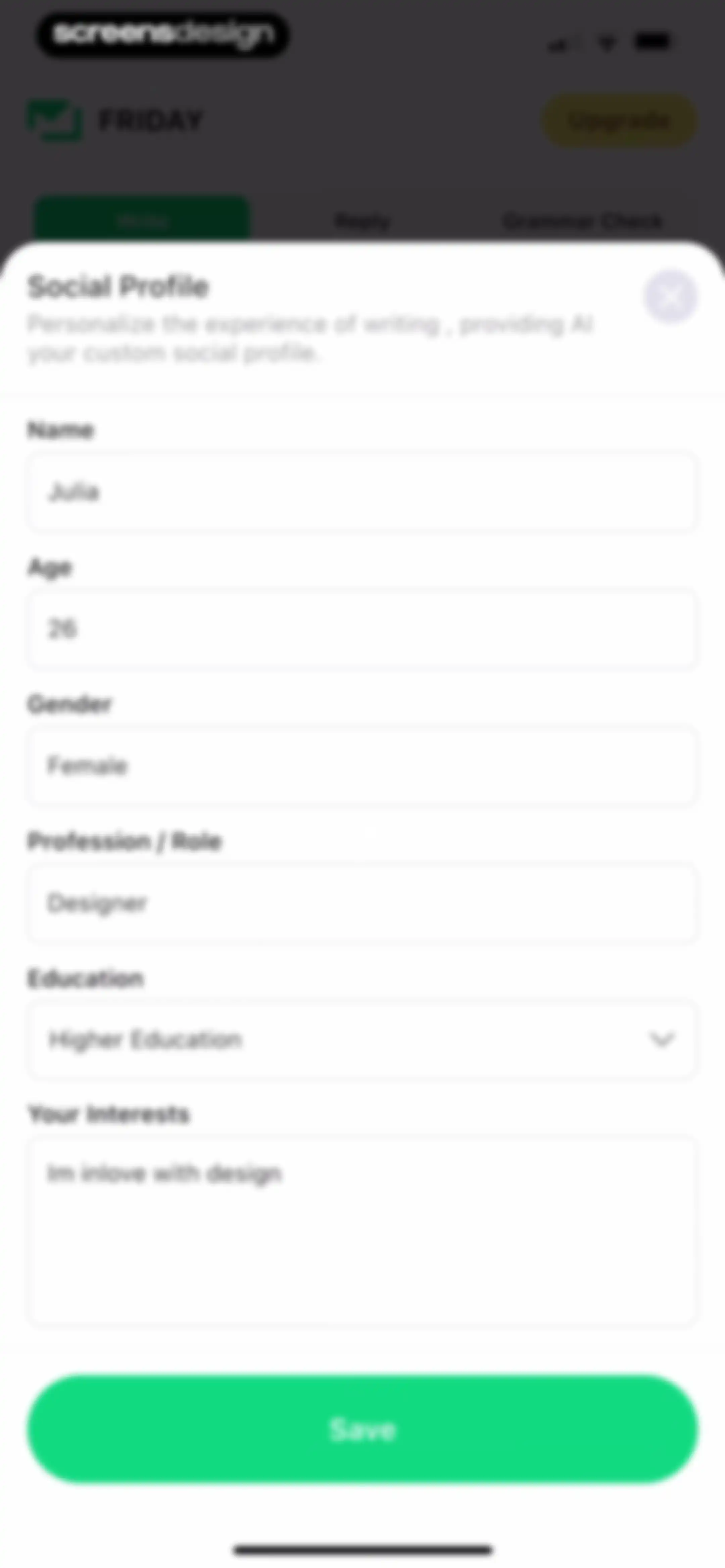 Friday AI Email Writer screen 16