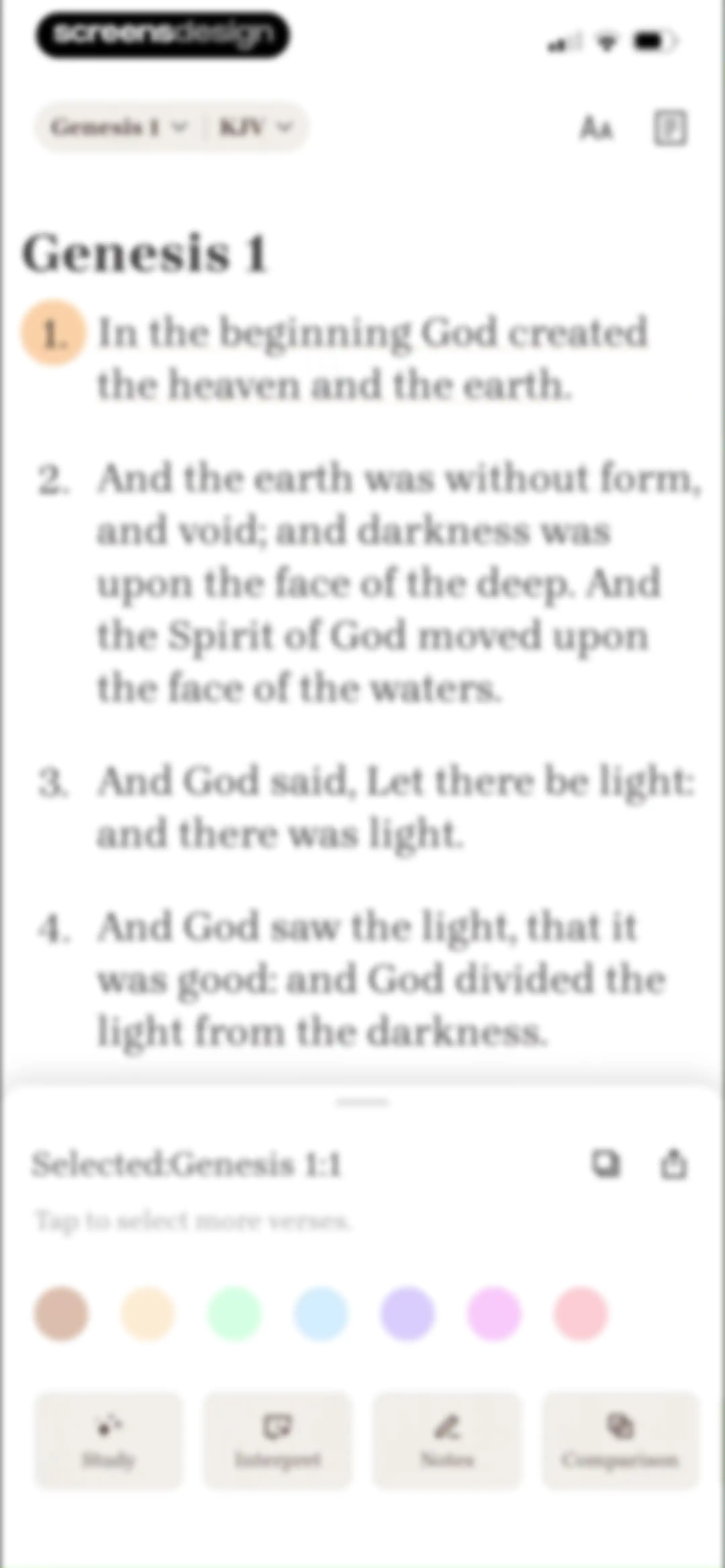 Bible Note: Sermon Notes screen 116