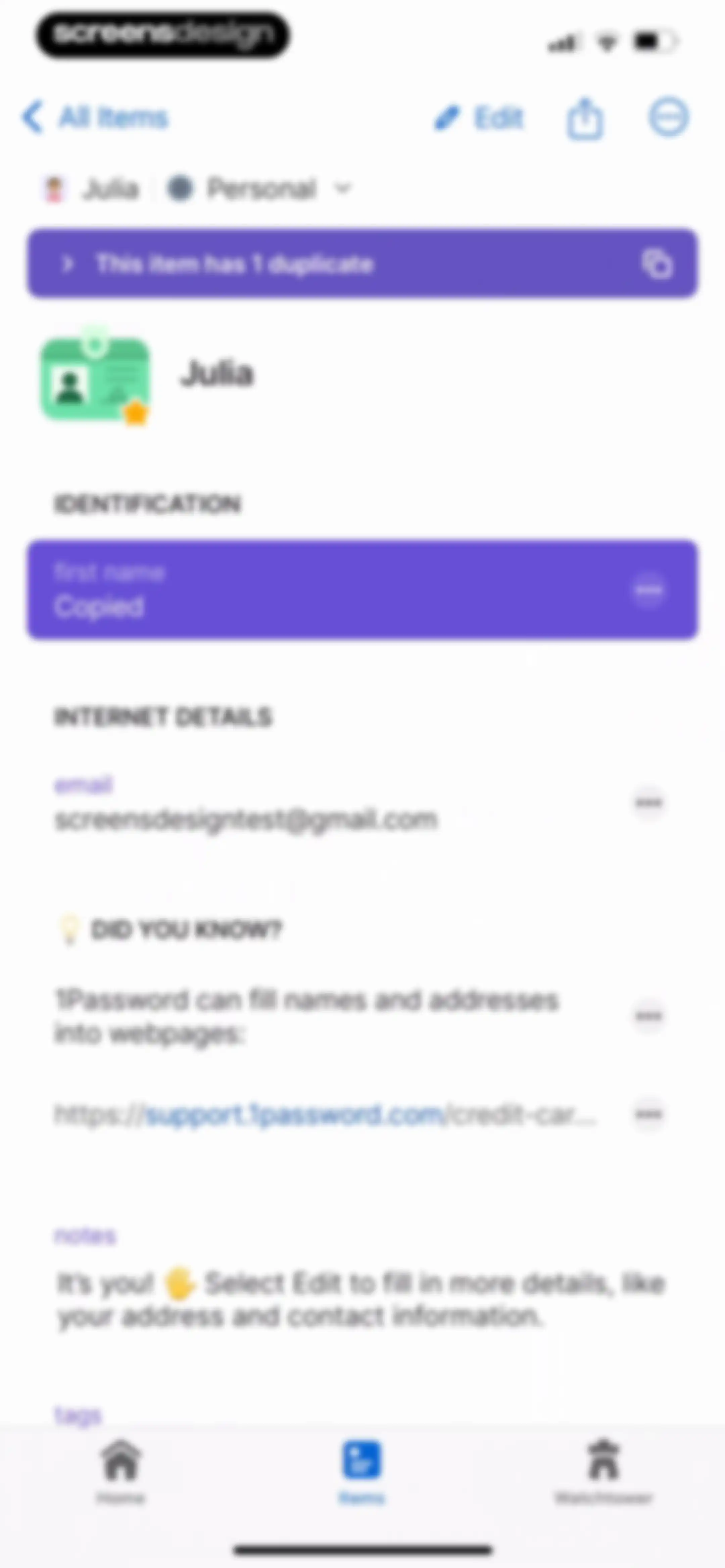 1Password: Password Manager screen 99