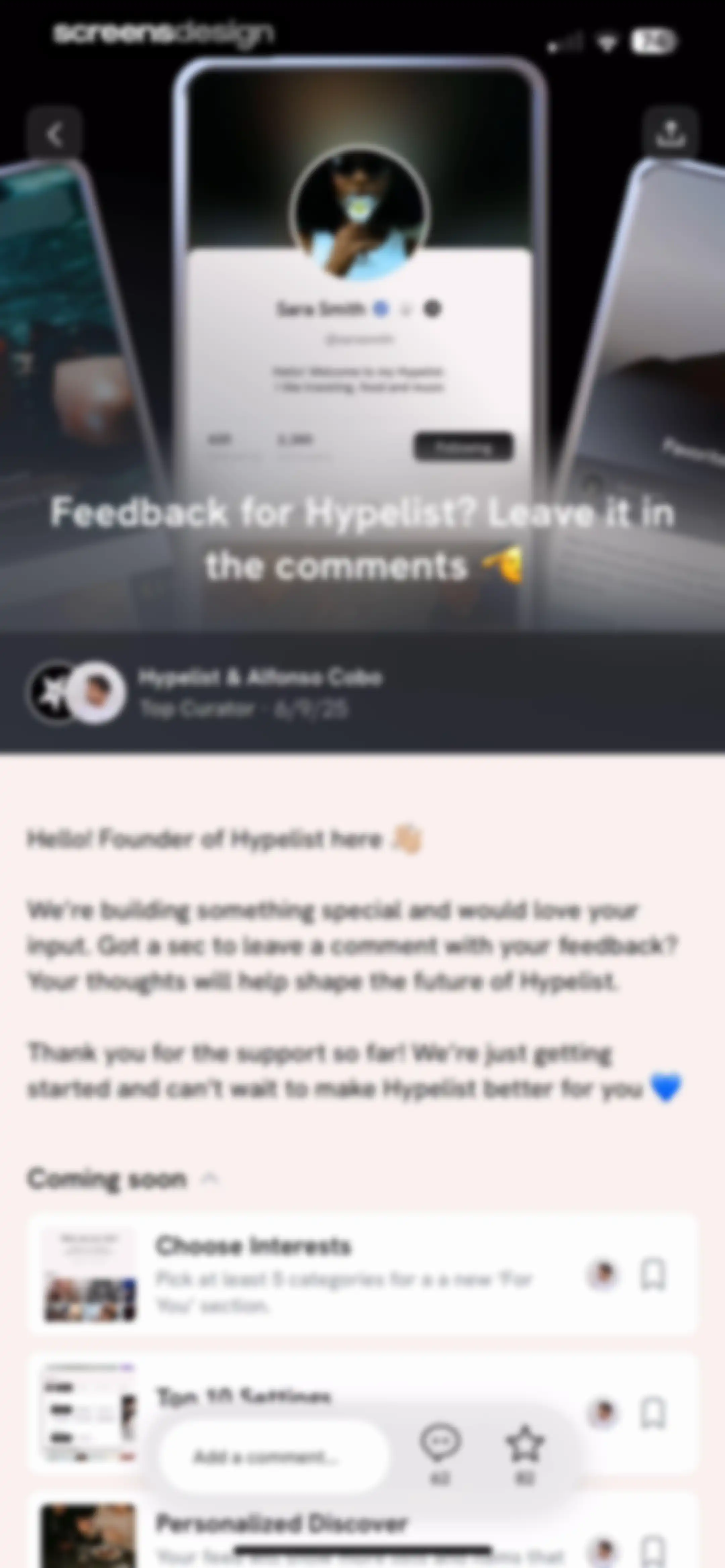 Hypelist: Create & Share Lists screen 74
