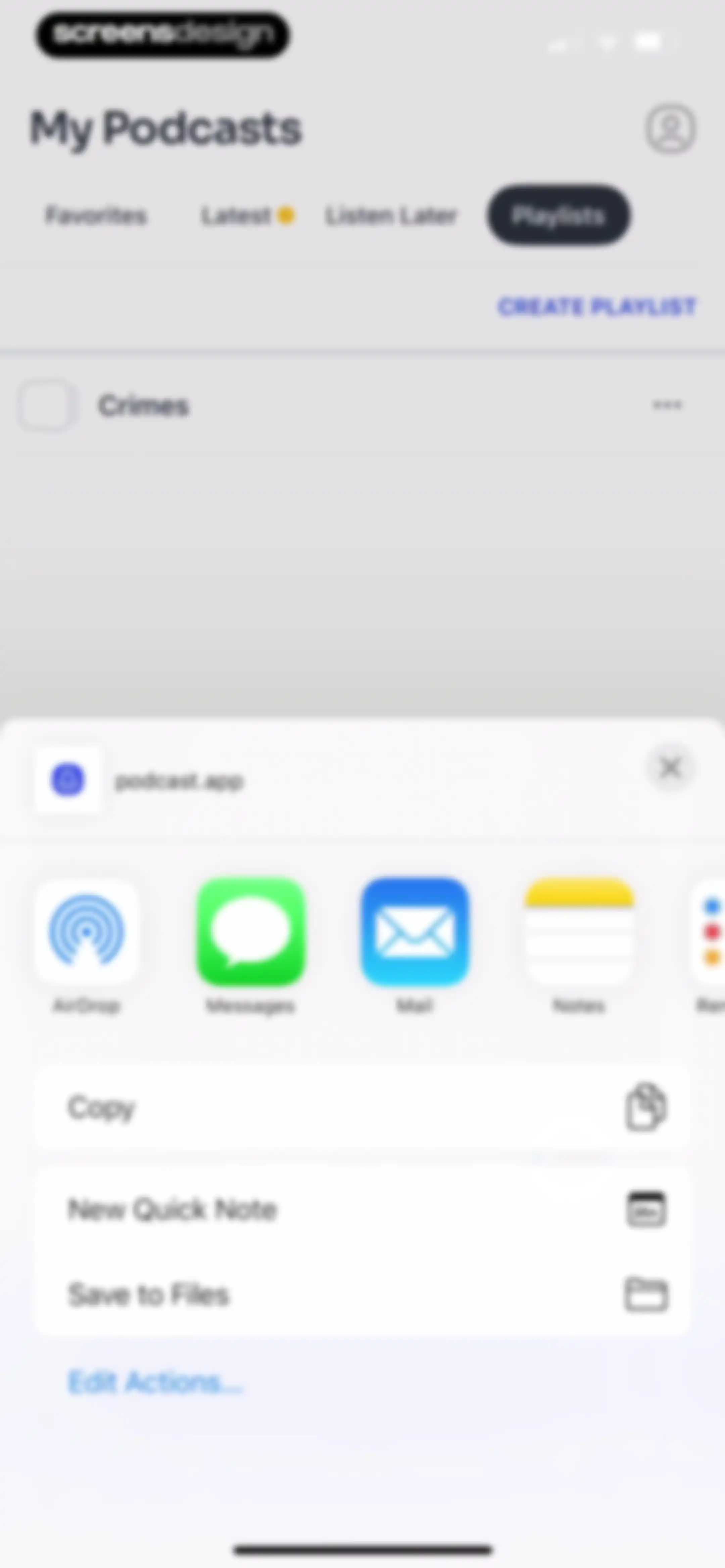 Podcast App screen 83