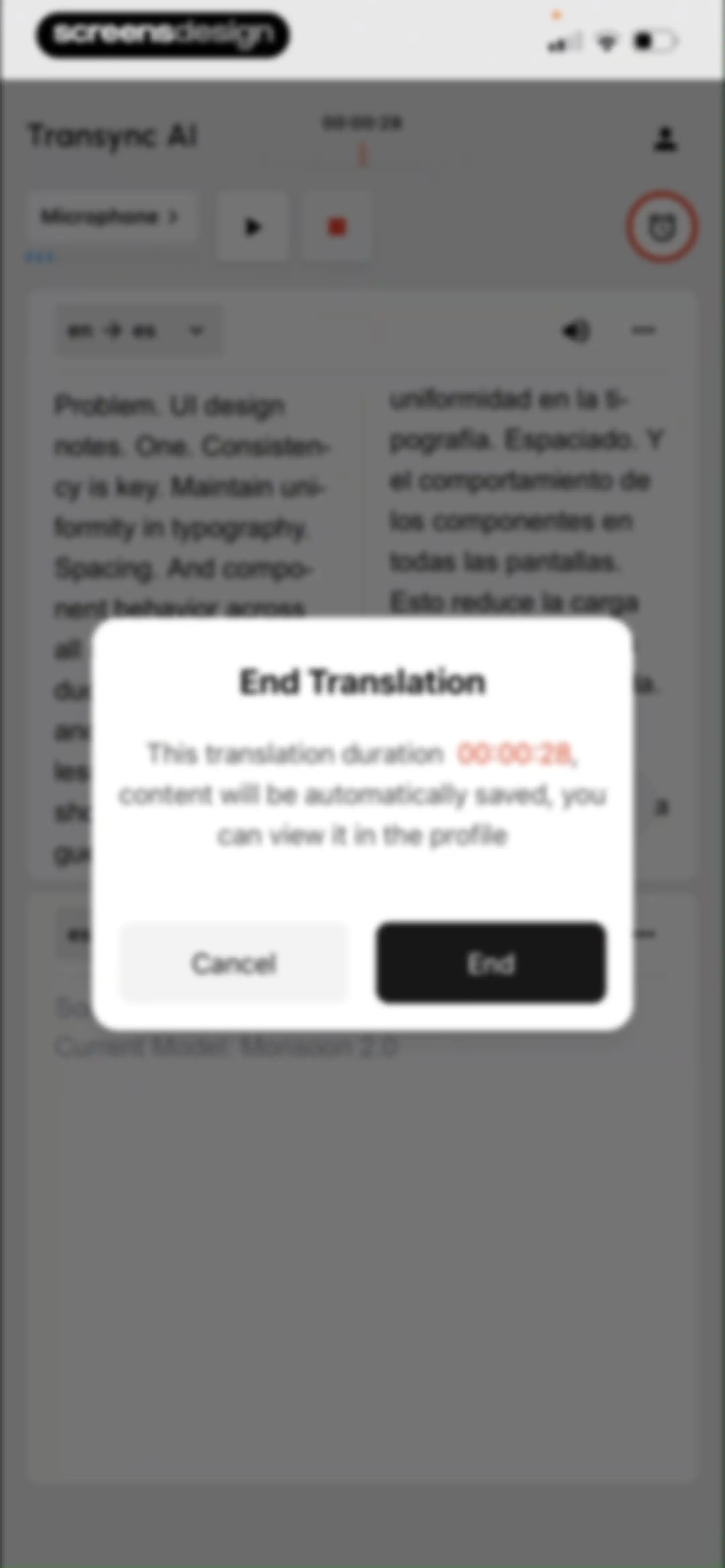Transync AI - Translator screen 27