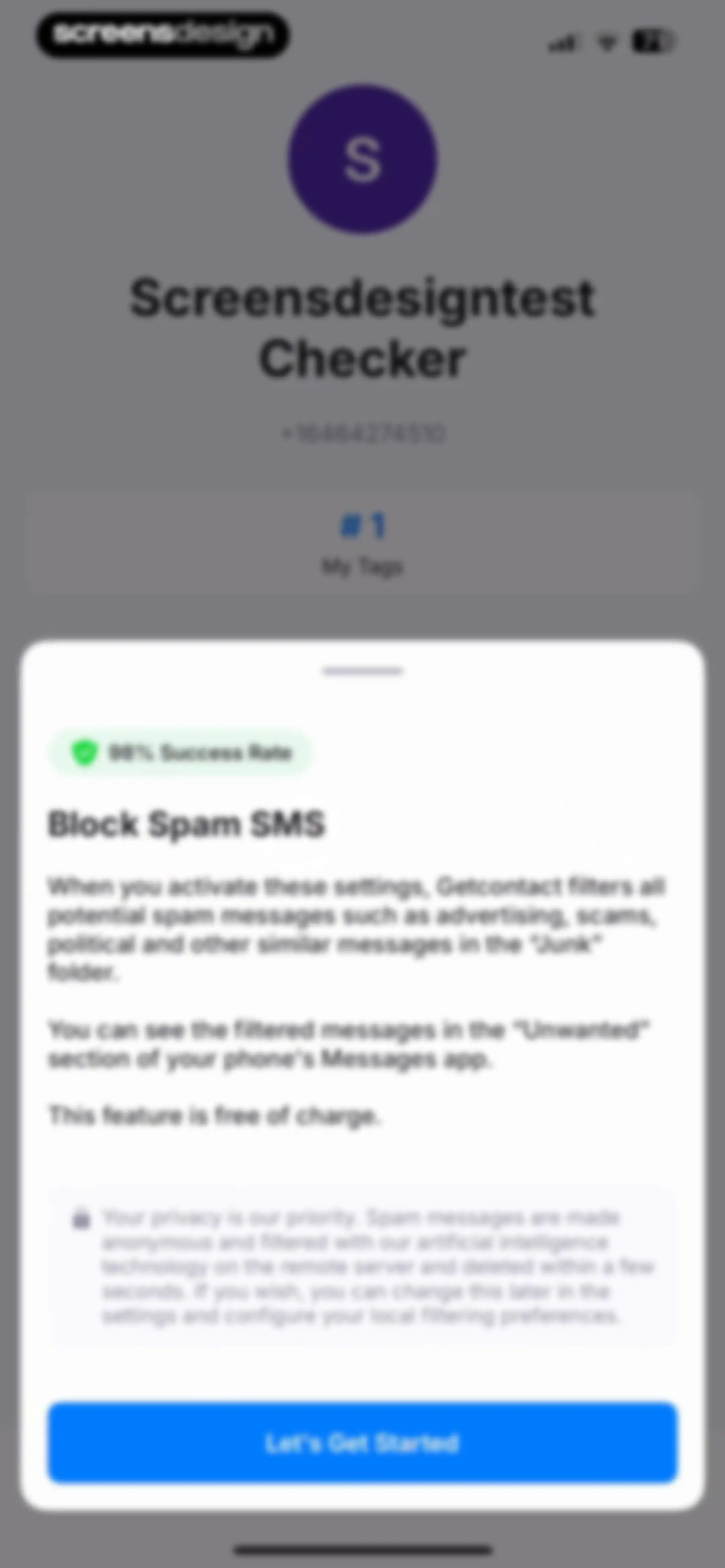 Getcontact screen 74