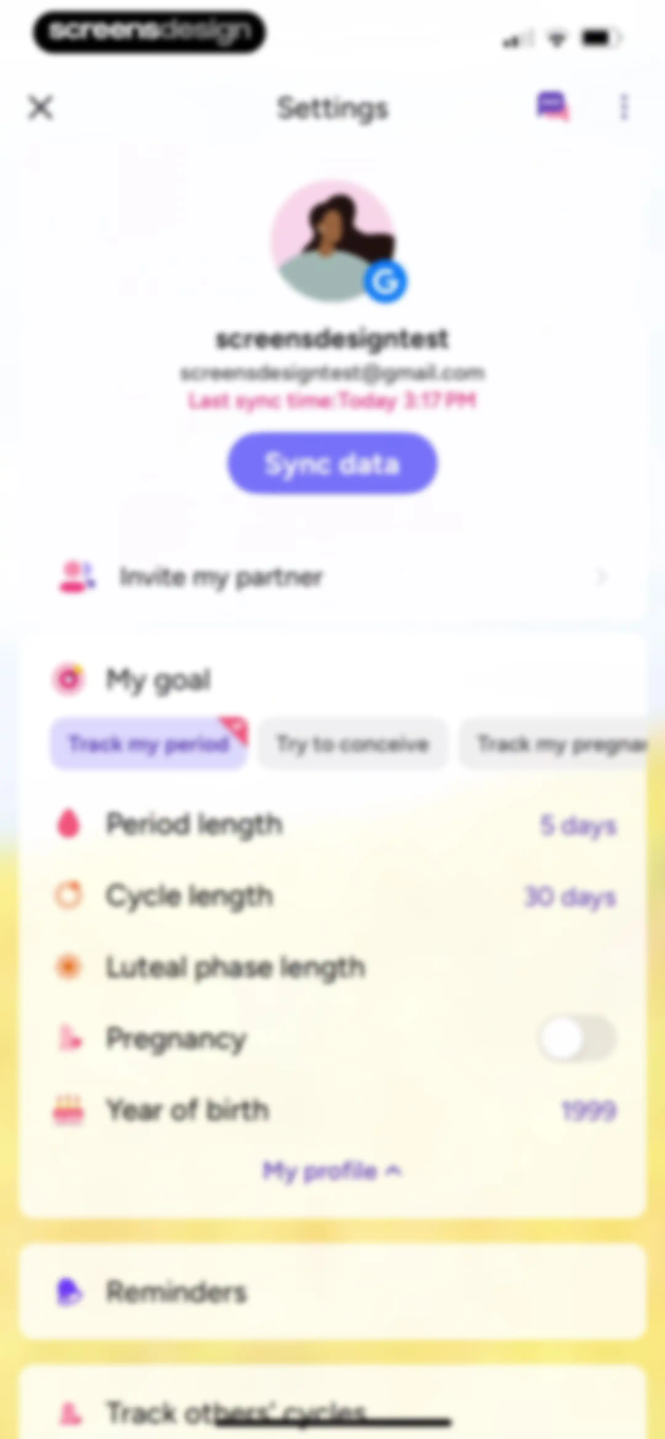 Period Tracker Period Calendar screen 188