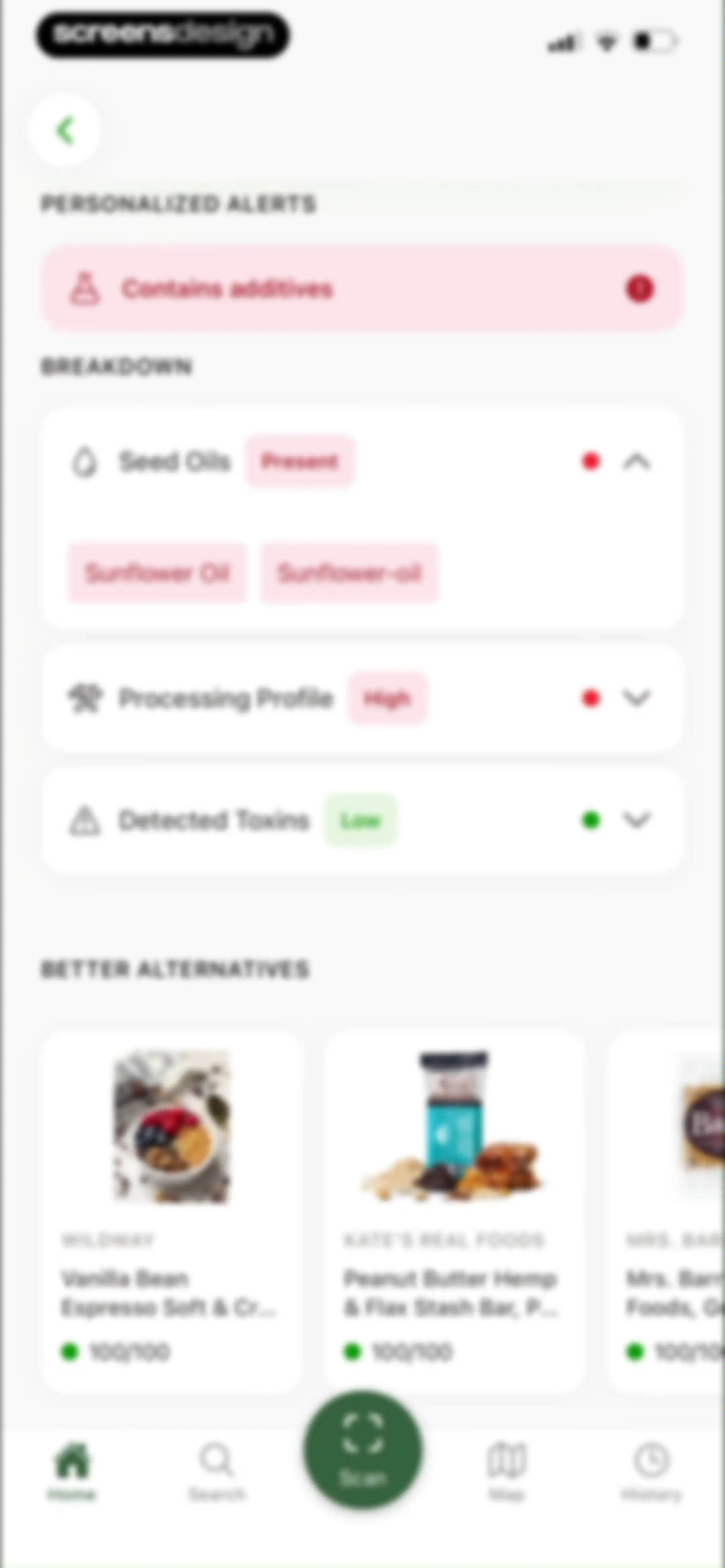 Olive: Food & Cosmetic Scanner screen 69
