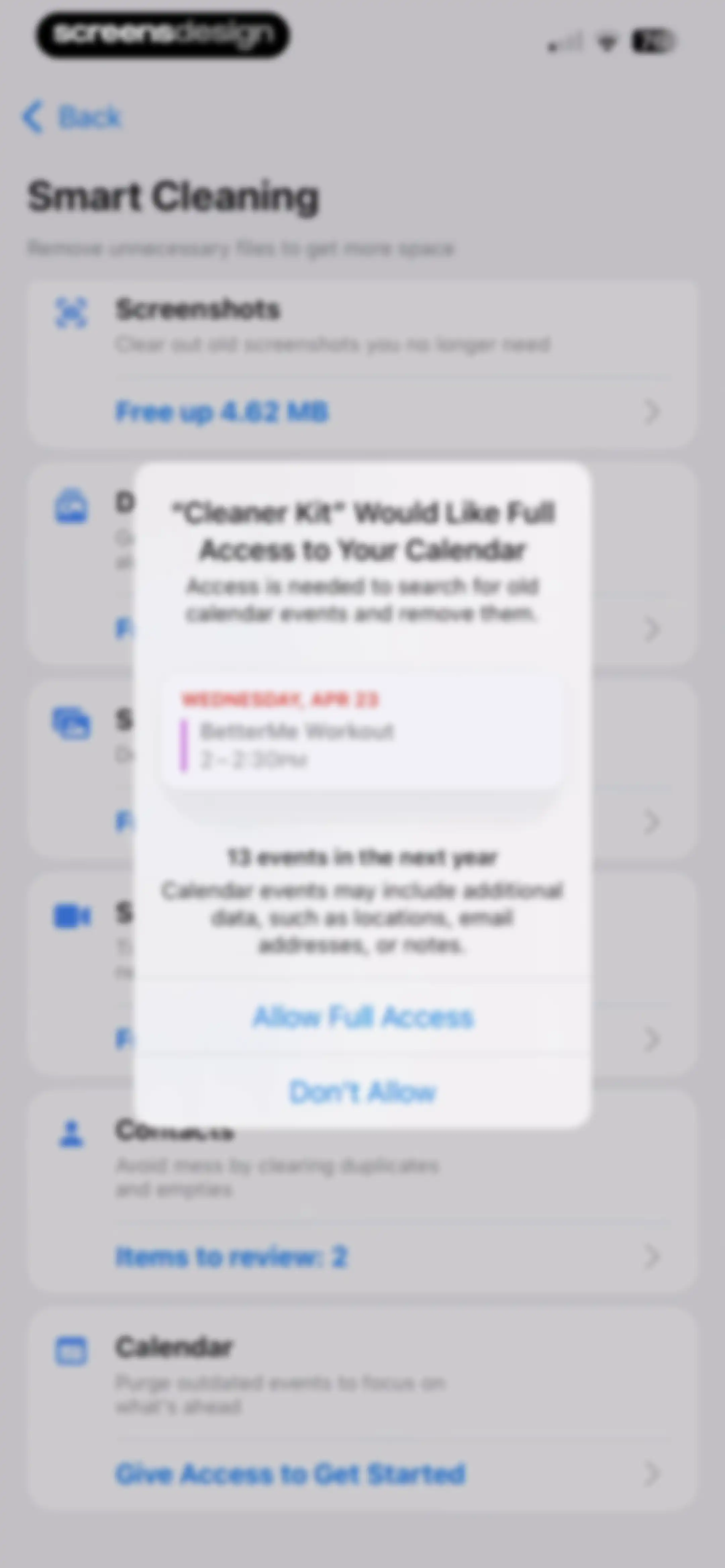Cleaner Kit - Clean Up Storage screen 39