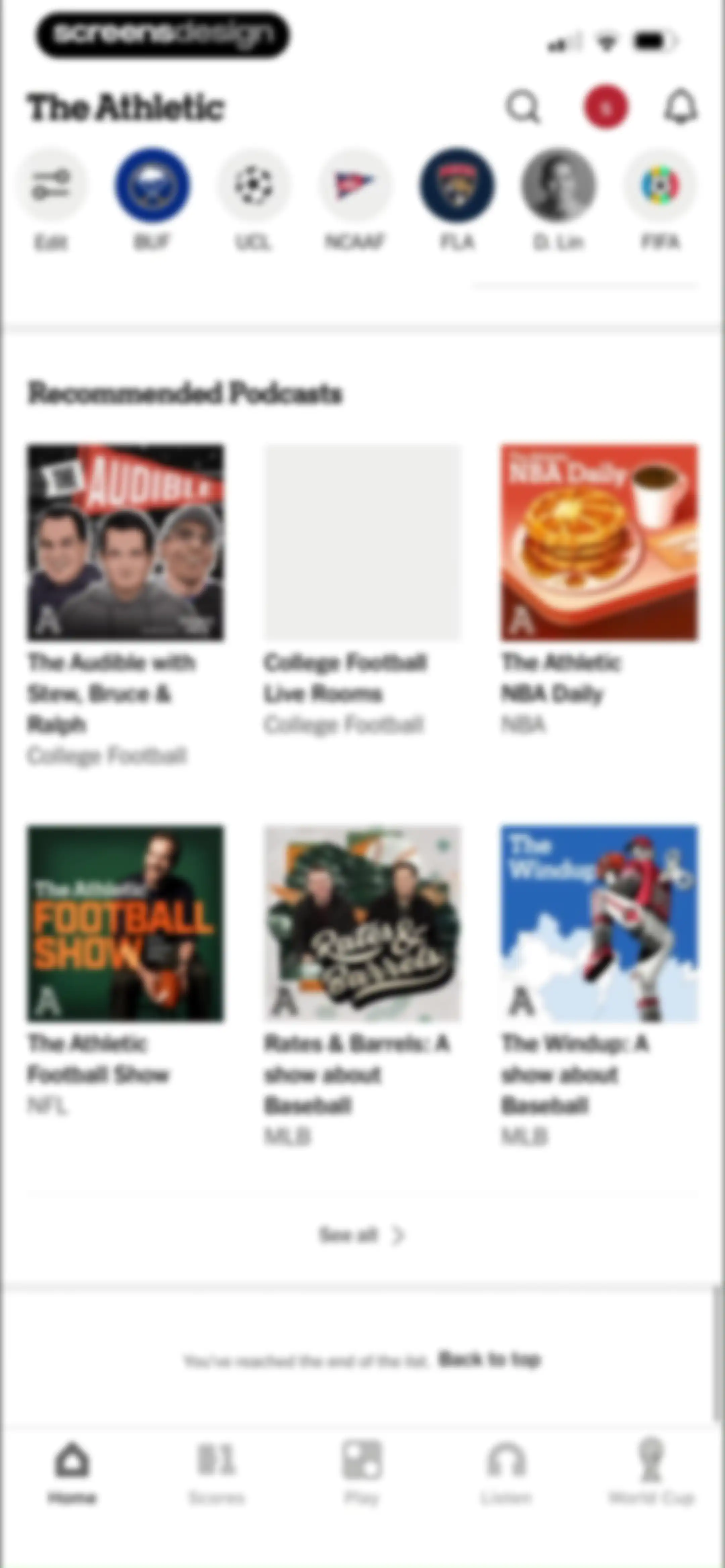 The Athletic: All Sports News screen 69