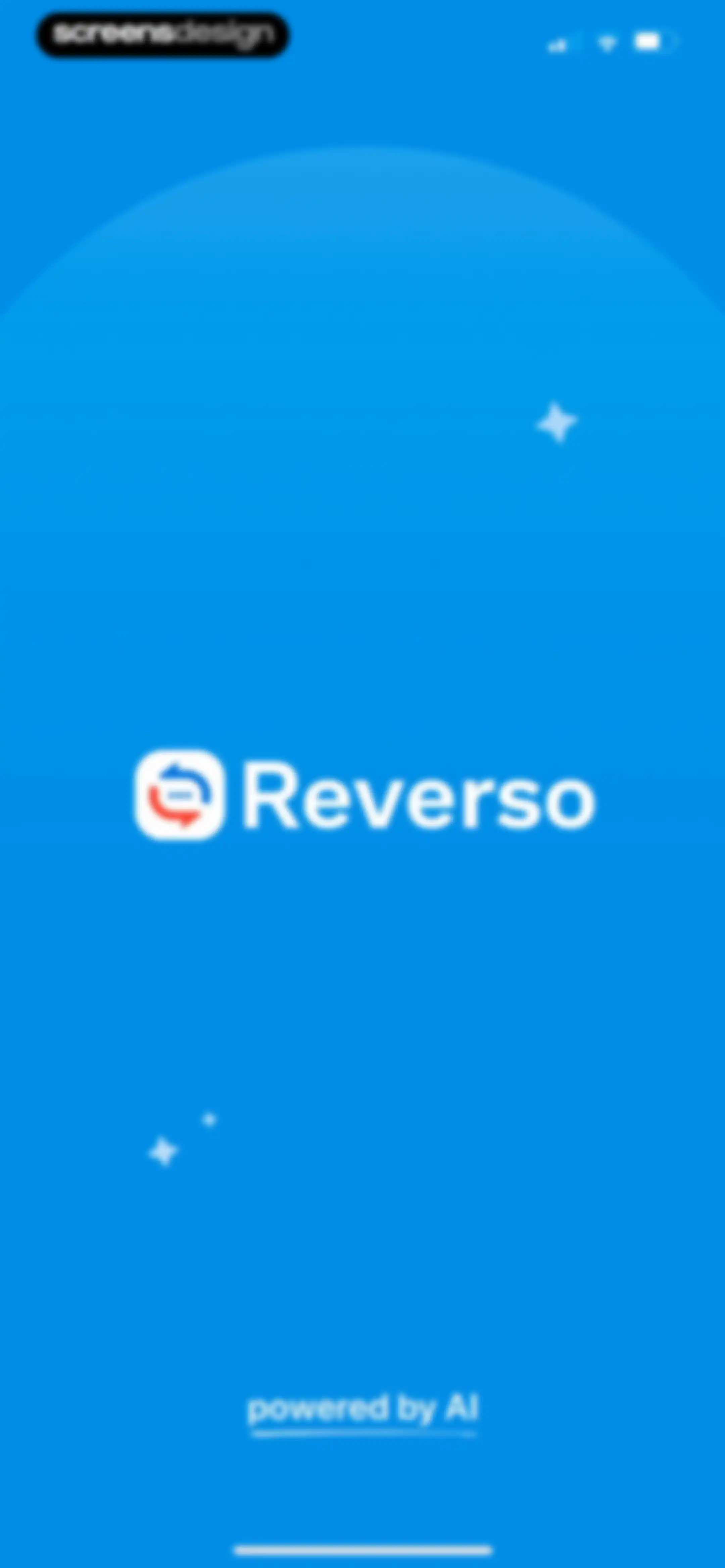 Reverso translate and learn screen 1