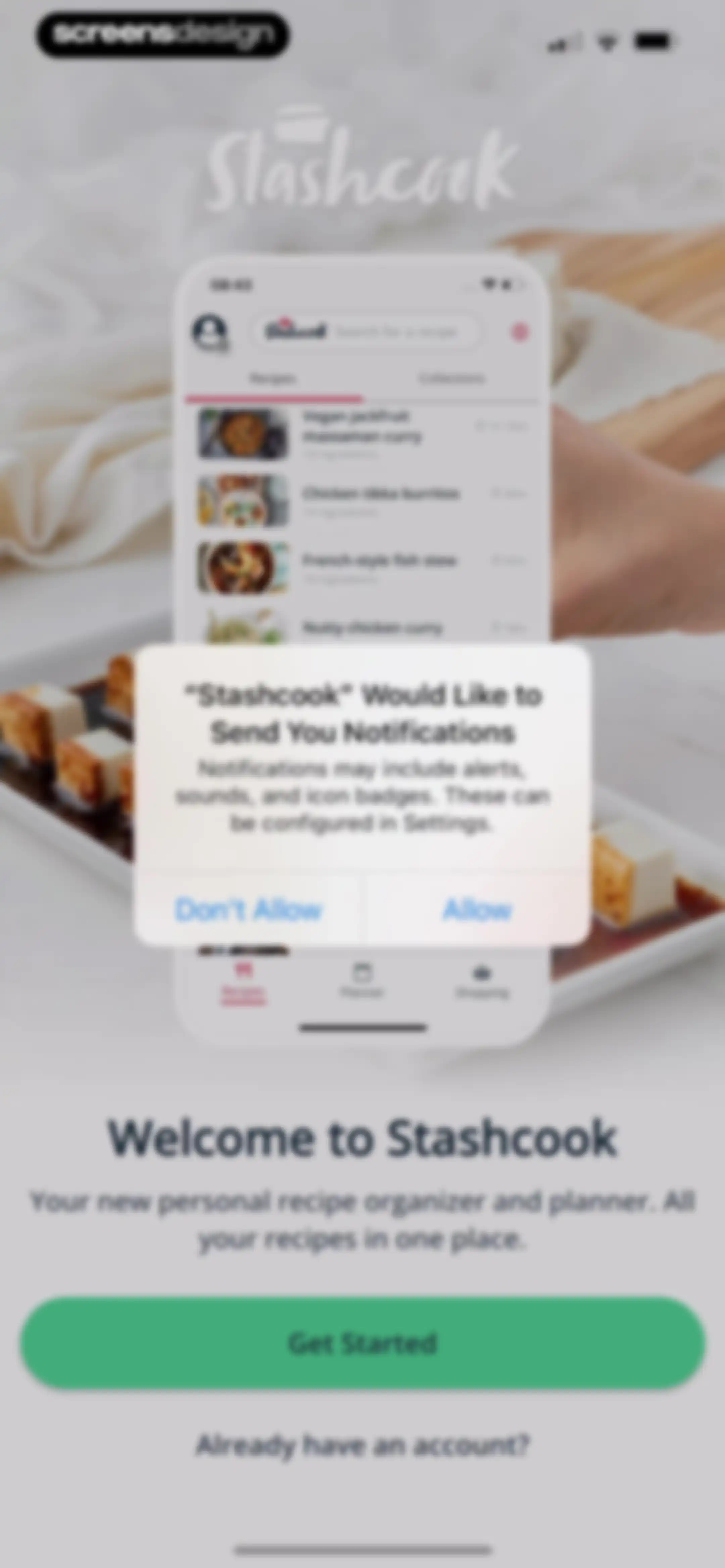 Stashcook: Recipe Keeper screen 2